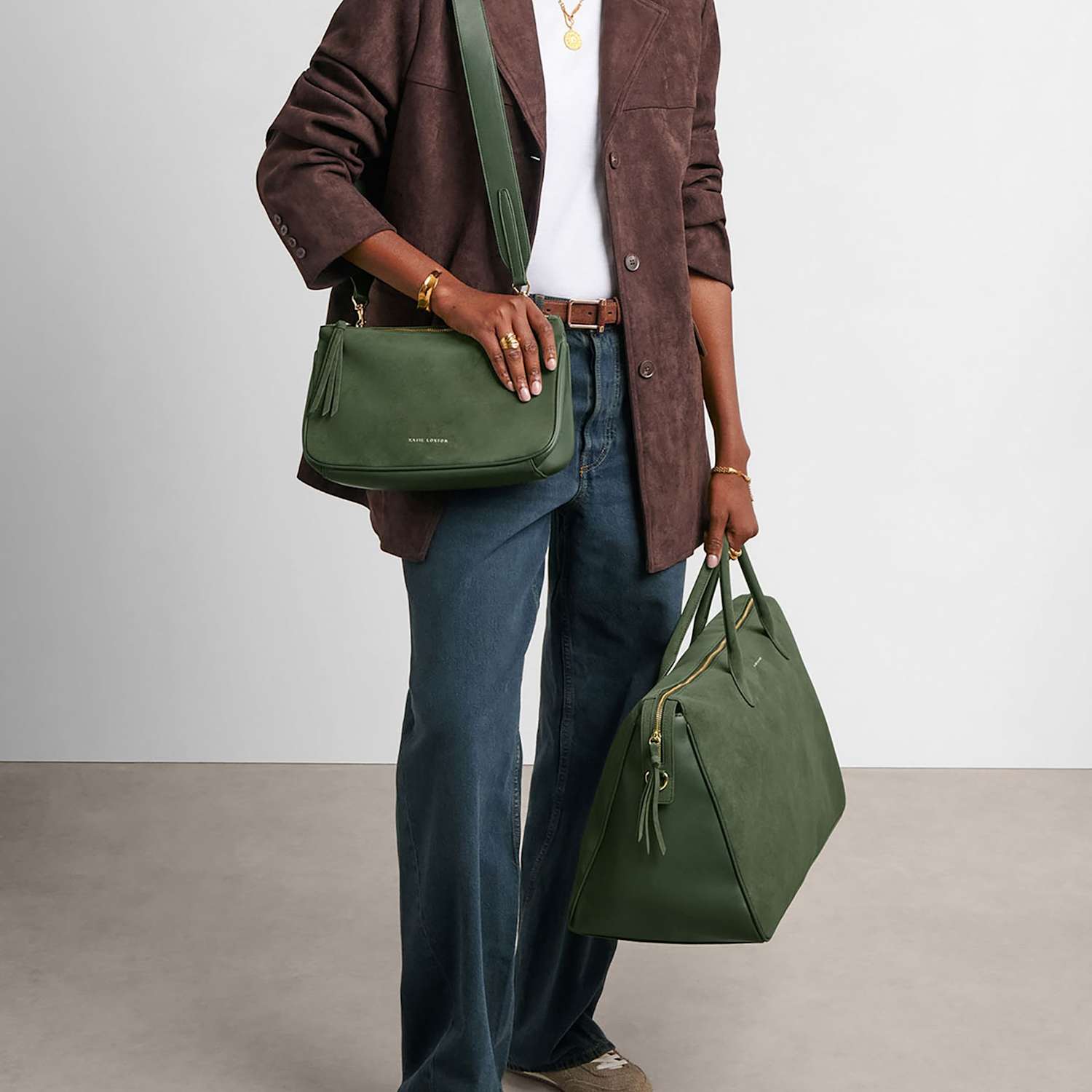 Katie Loxton Women's Faux Leather Weekend Bag And Pouch - Green - Available at M&S