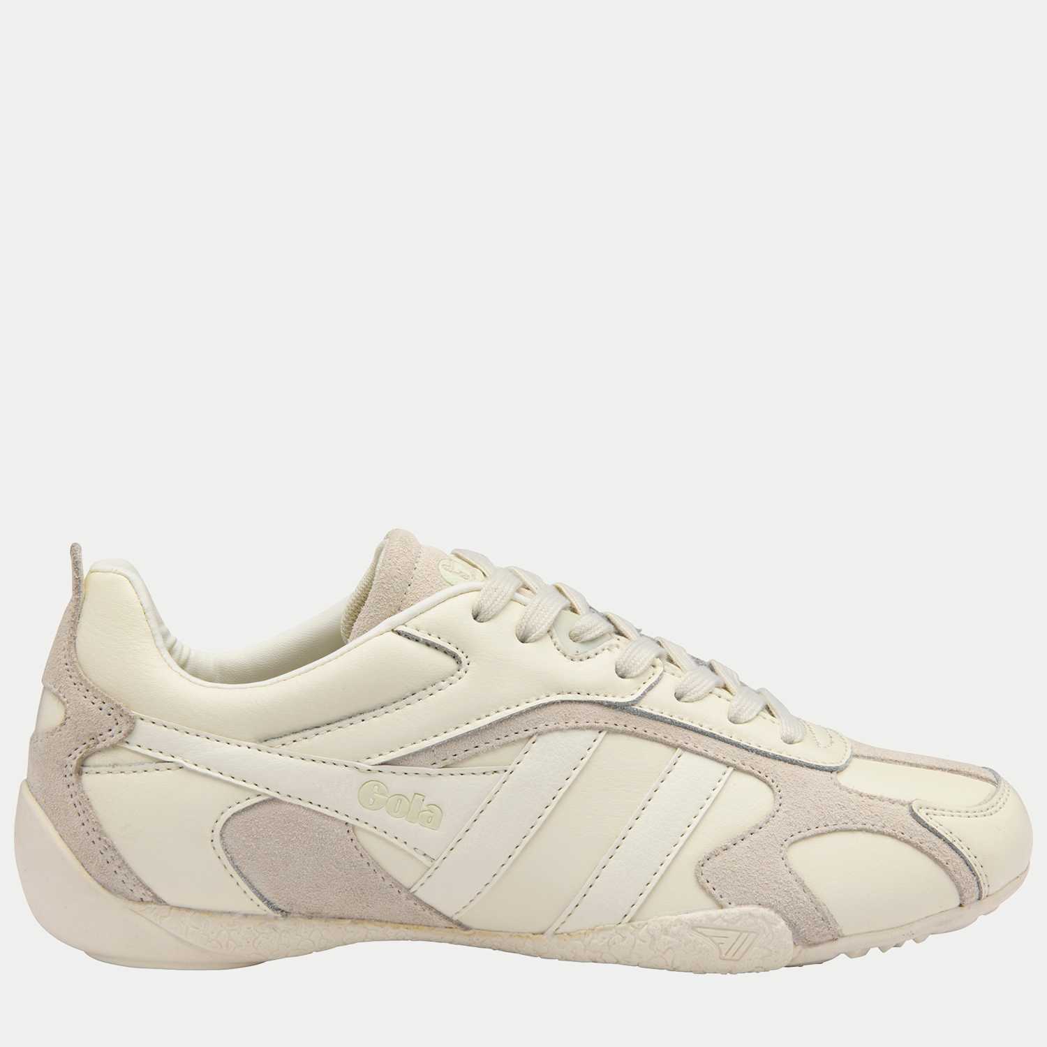 Gola Women's Corva Leather Lace Up Trainers - 7 - Cream Mix - Available at M&S