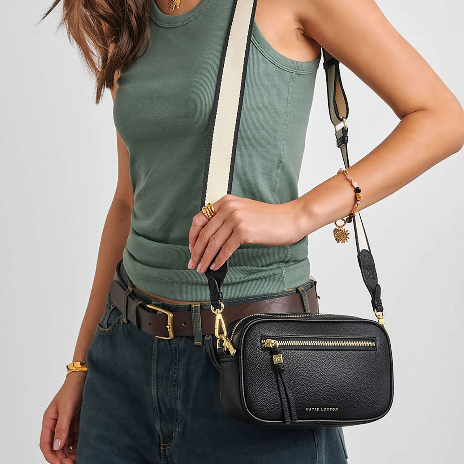 Katie Loxton Women's Faux Leather Camera Cross Body Bag - Black - Available at M&S