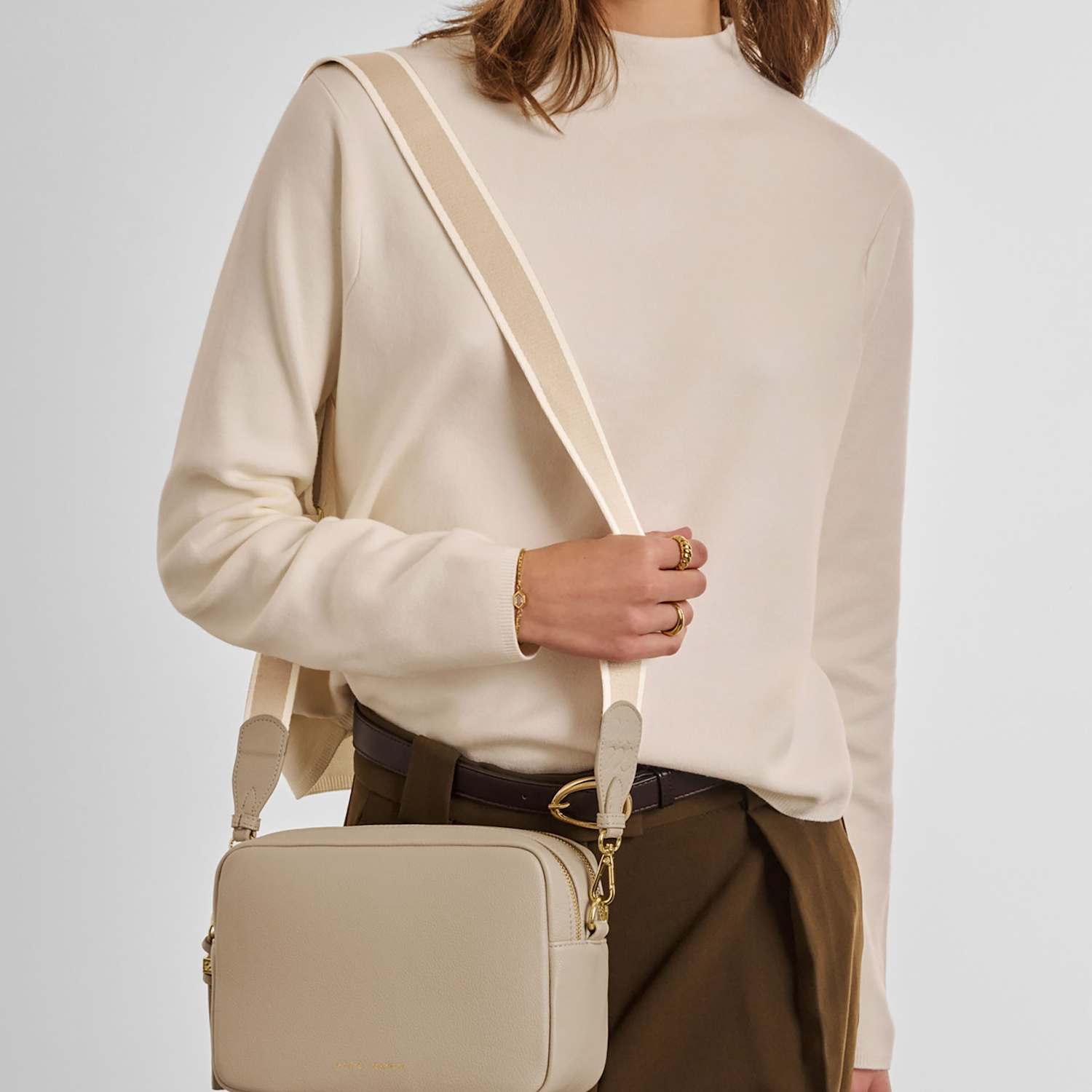 Katie Loxton Women's Faux Leather Cross Body Bag - Taupe - Available at M&S
