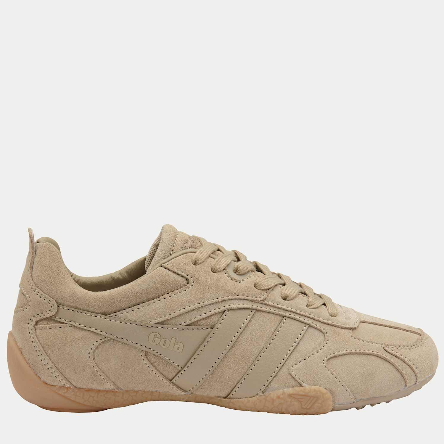 Gola Women's Corva Suede Lace Up Trainers - 7 - Beige - Available at M&S