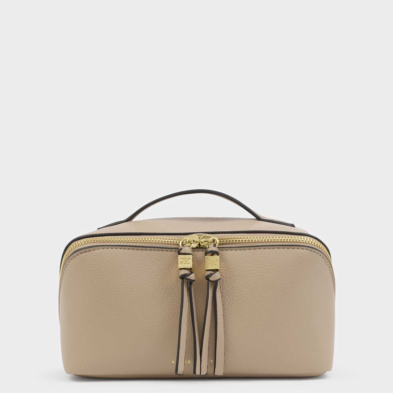 Katie Loxton Women's Faux Leather Fold-Out Makeup & Wash Bag - Taupe - Available at M&S