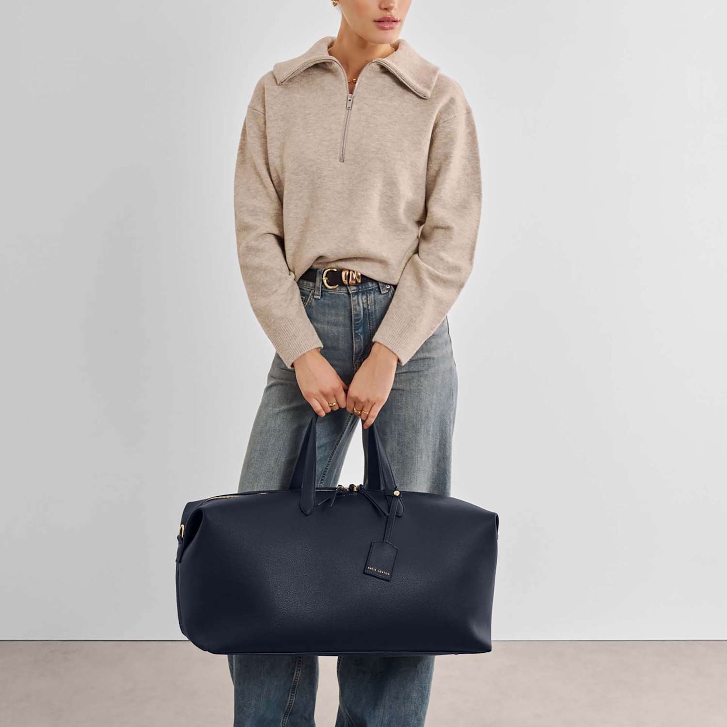 Katie Loxton Women's Faux Leather Weekend Bag - Navy - Available at M&S