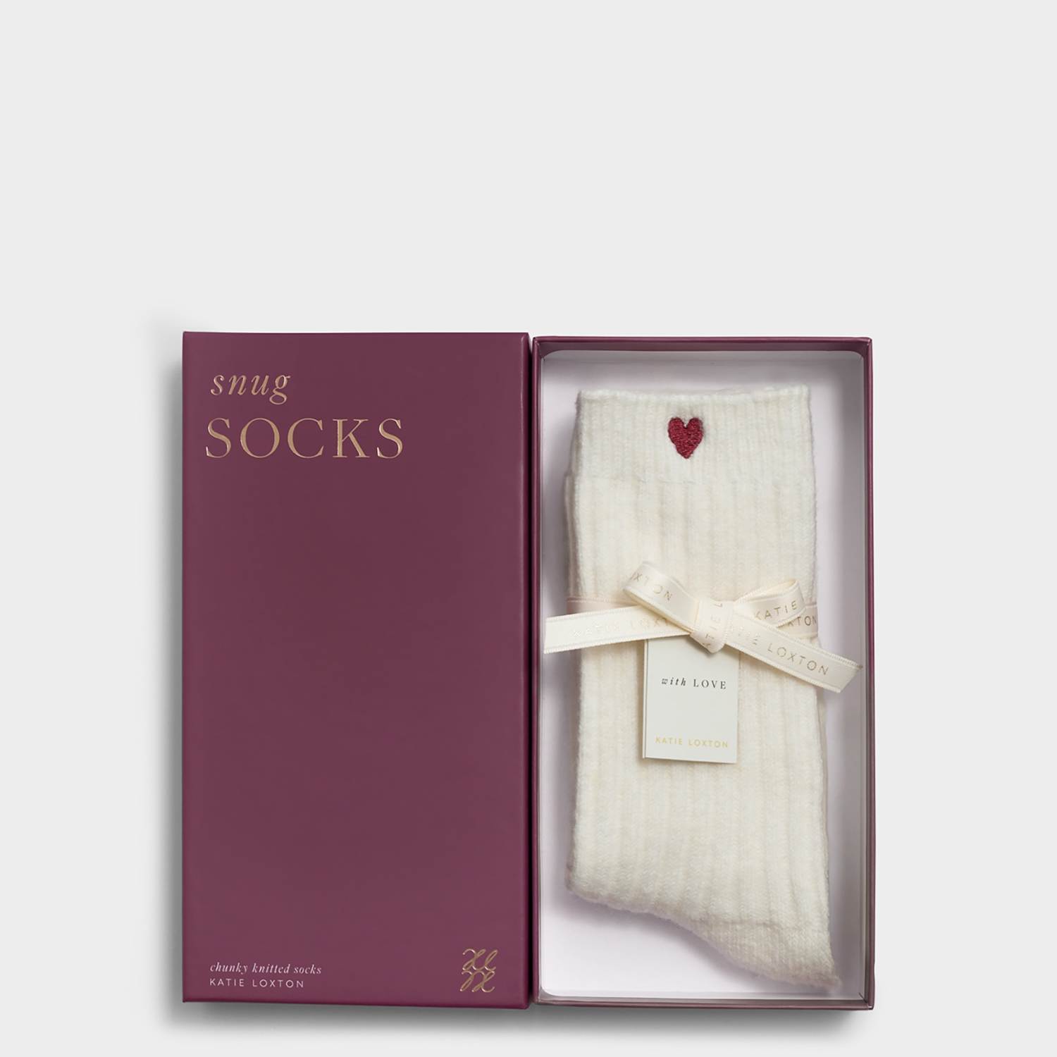 Katie Loxton Women's Sock Gift Box - White - Available at M&S