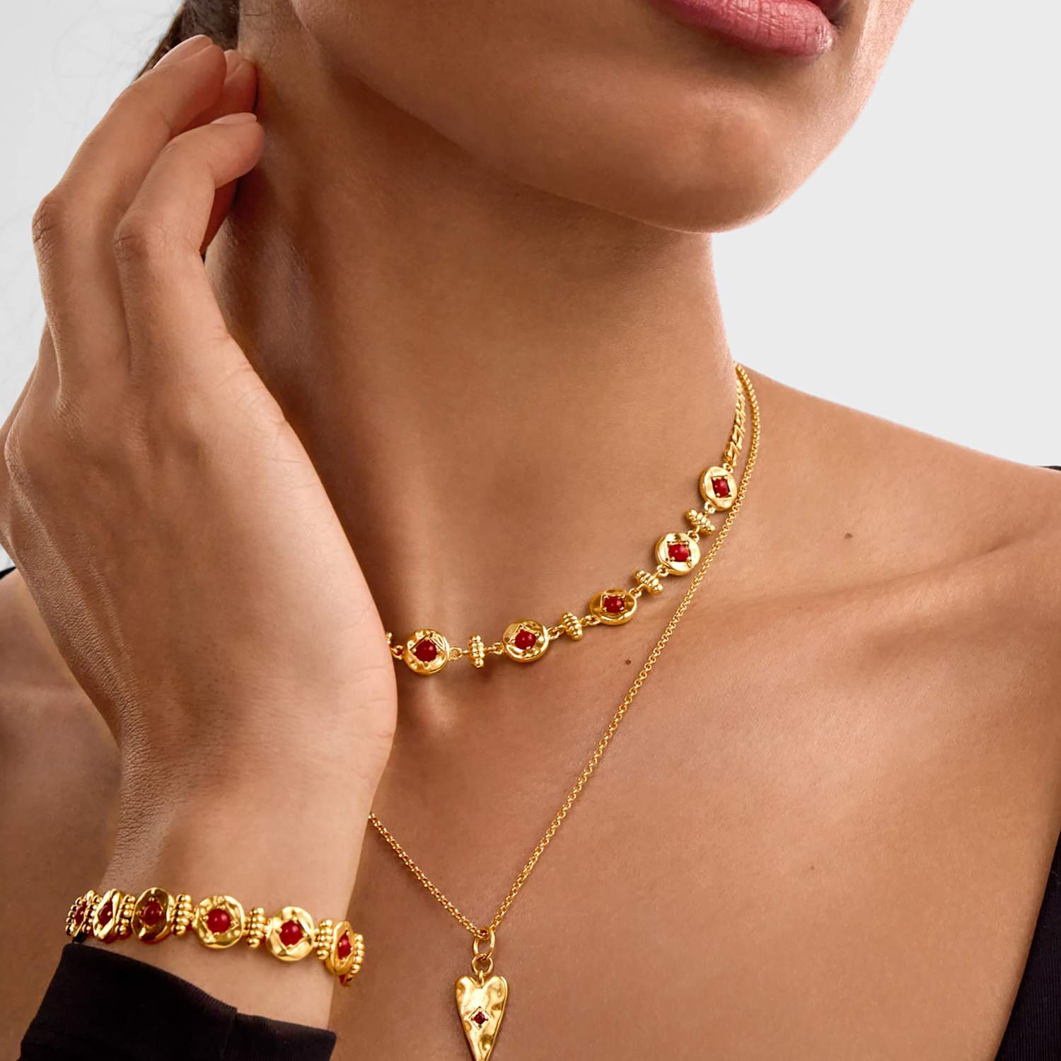 Katie Loxton Women's 18k Gold Plated Link Bracelet - Gold Mix - Available at M&S