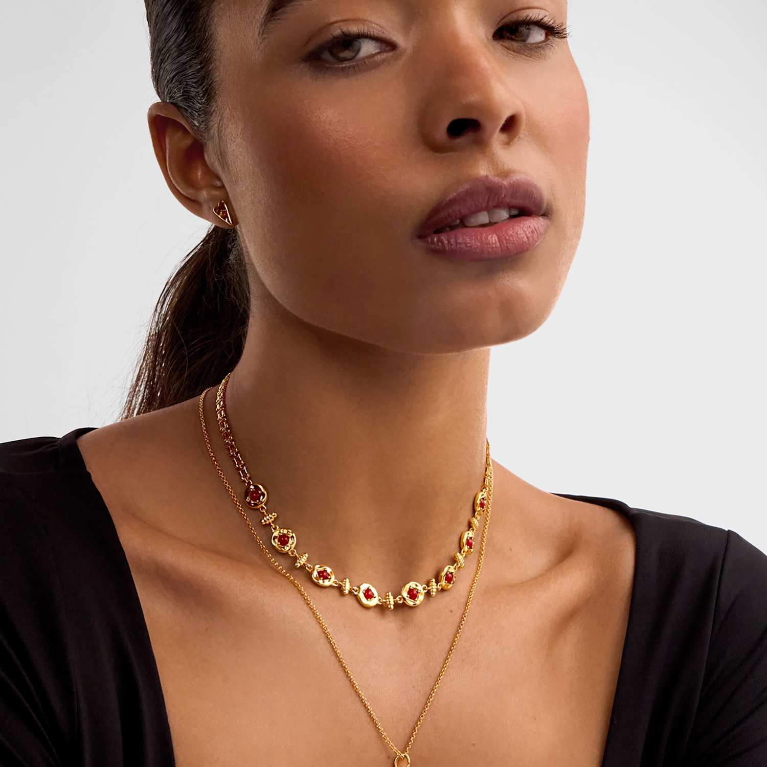 Katie Loxton Women's Gold Plated Link Necklace - Gold Mix - Available at M&S