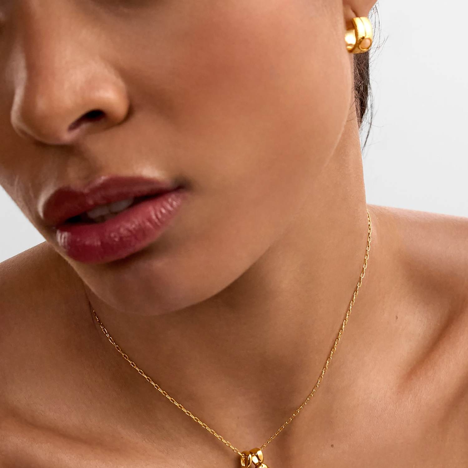 Katie Loxton Women's April Birthstone Rock Crystal Chain Necklace - Gold Mix - Available at M&S