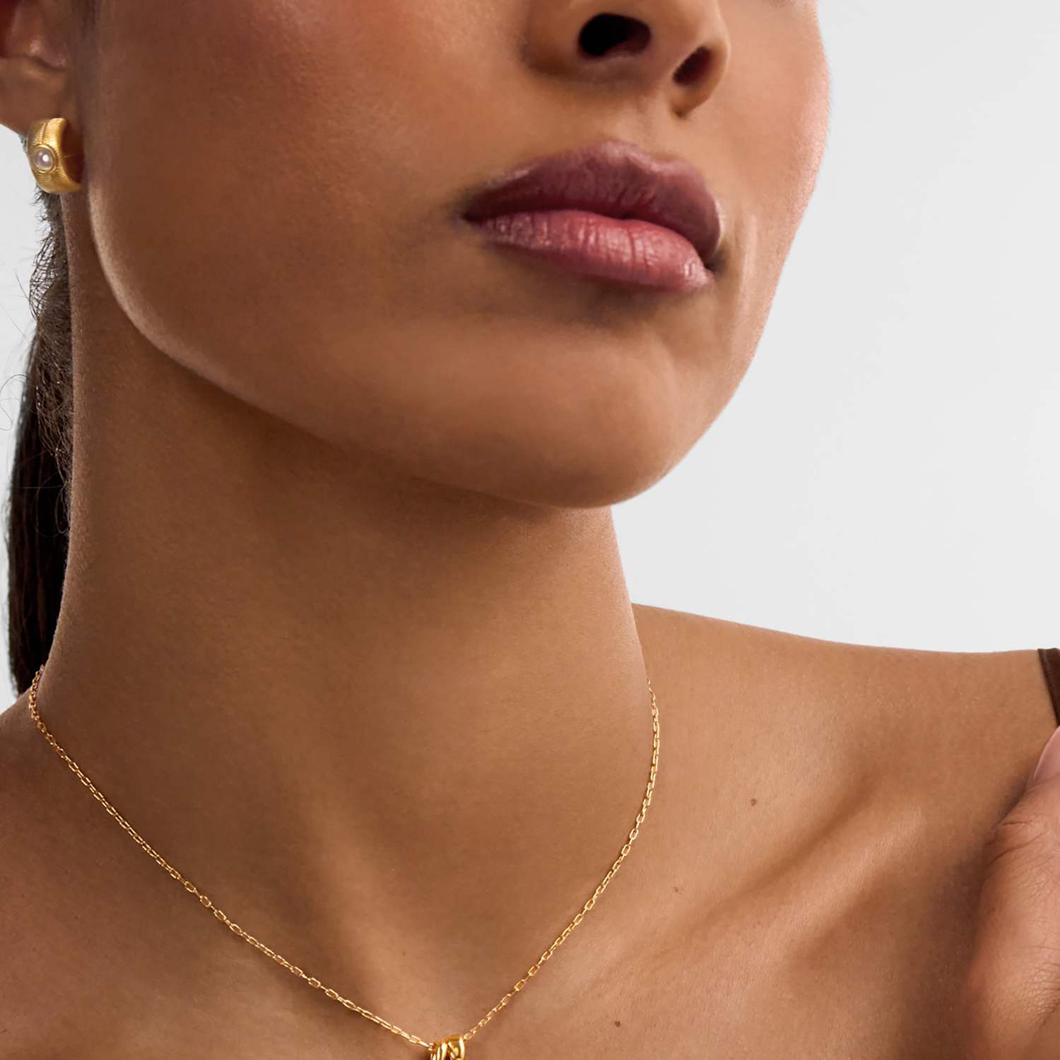 Katie Loxton Women's Gold Plated June Birthstone Necklace - Gold Mix - Available at M&S