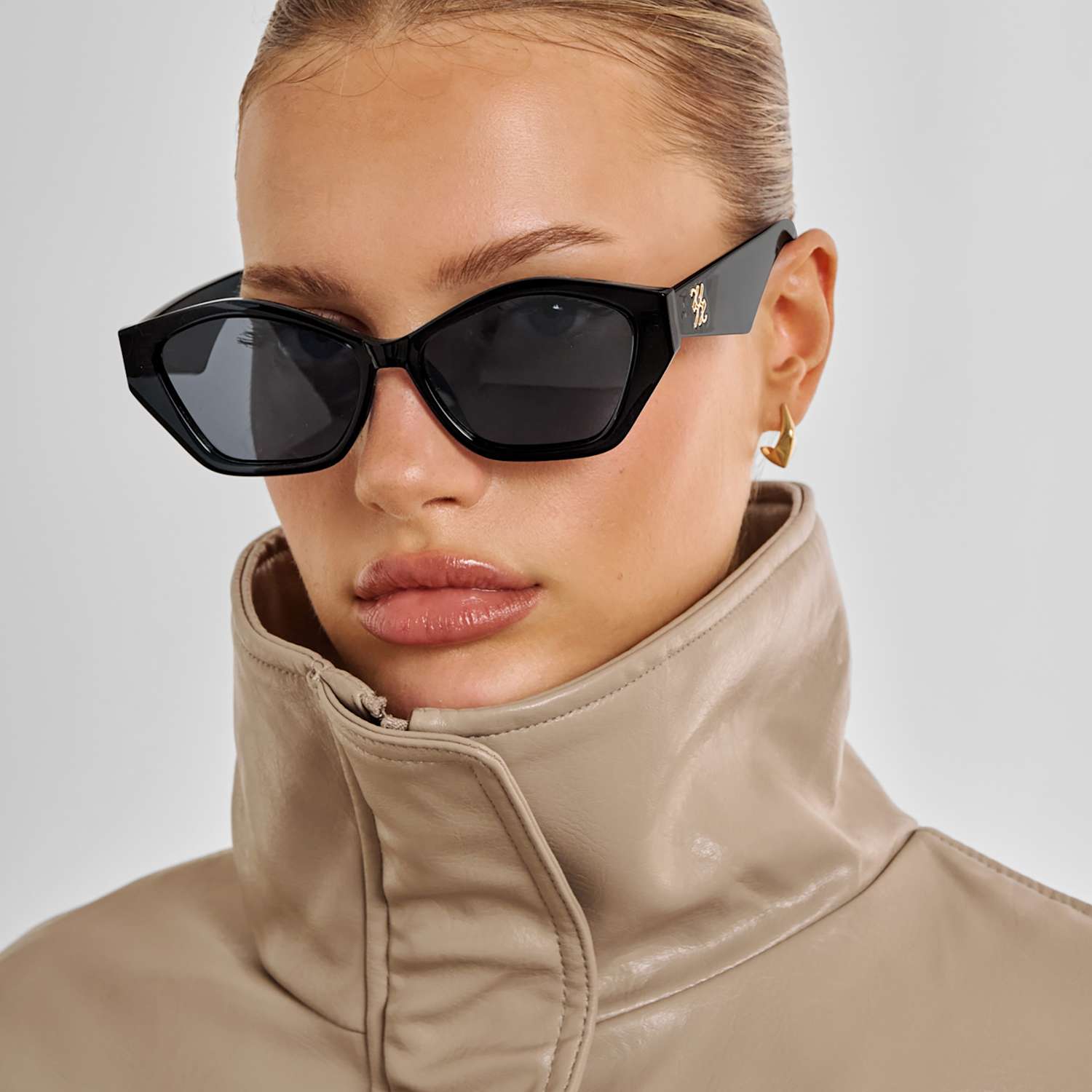 Katie Loxton Women's Angular Square Sunglasses - Black - Available at M&S