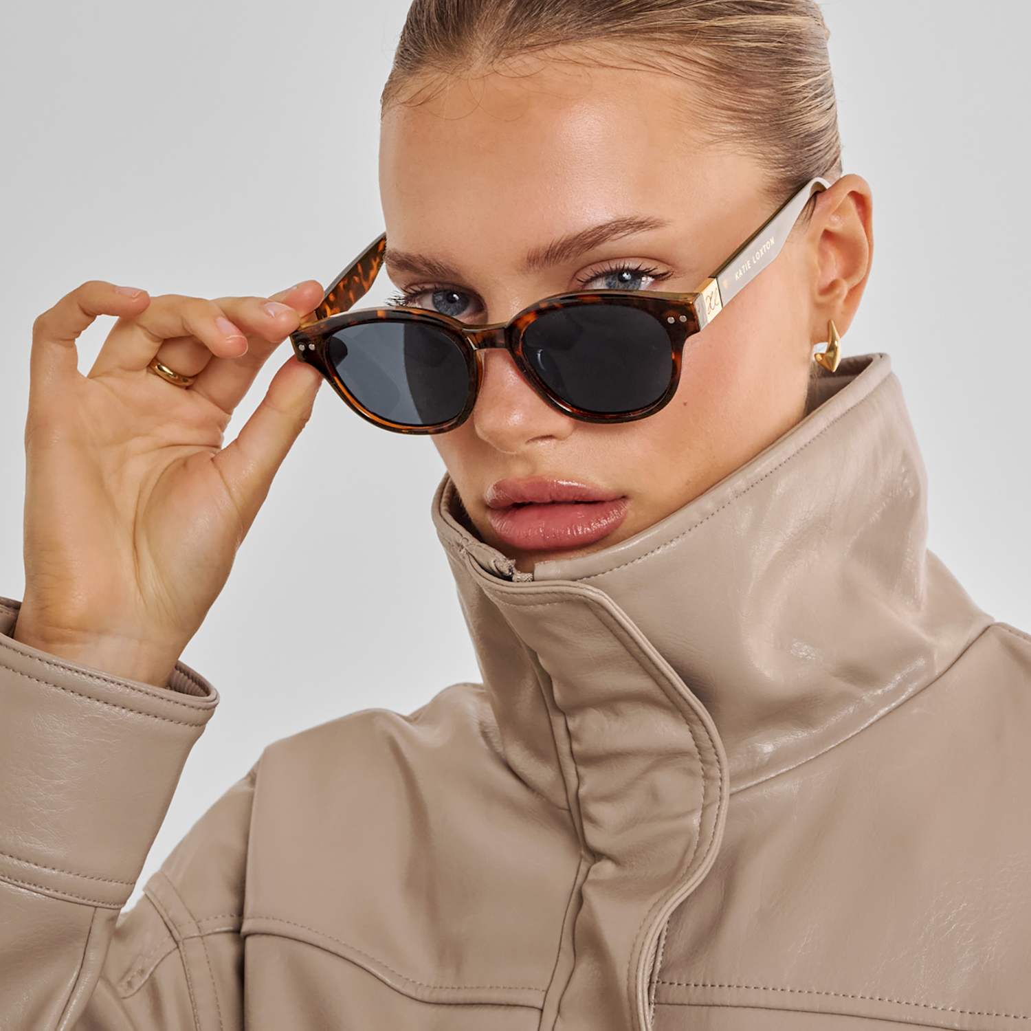 Katie Loxton Women's Round Sunglasses - Brown Mix - Available at M&S