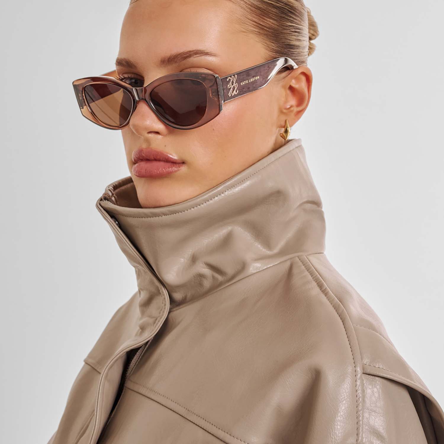 Katie Loxton Women's Cat Eye Sunglasses - Chocolate - Available at M&S
