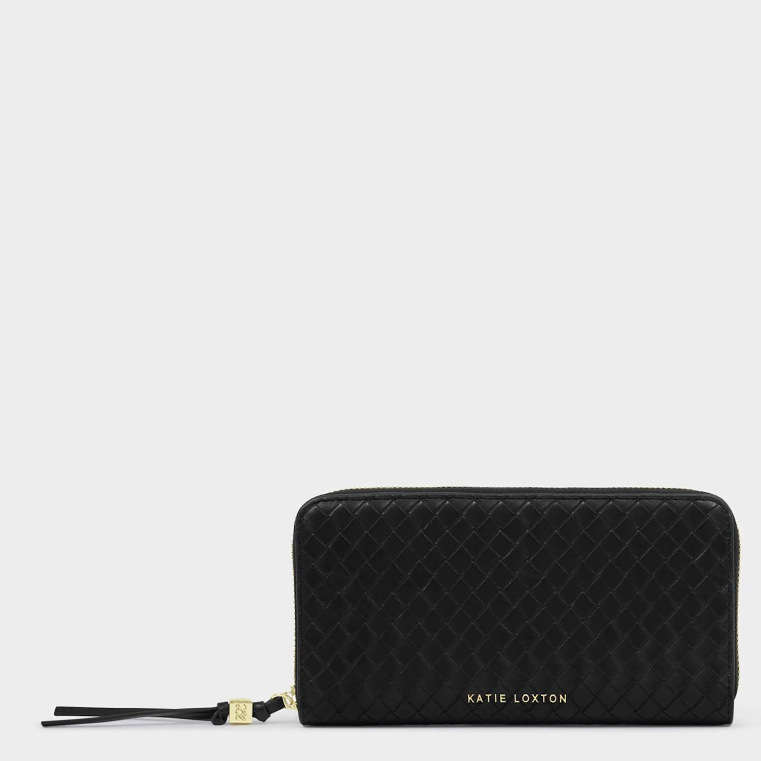 Katie Loxton Women's Faux Leather Weave Purse - Black - Available at M&S