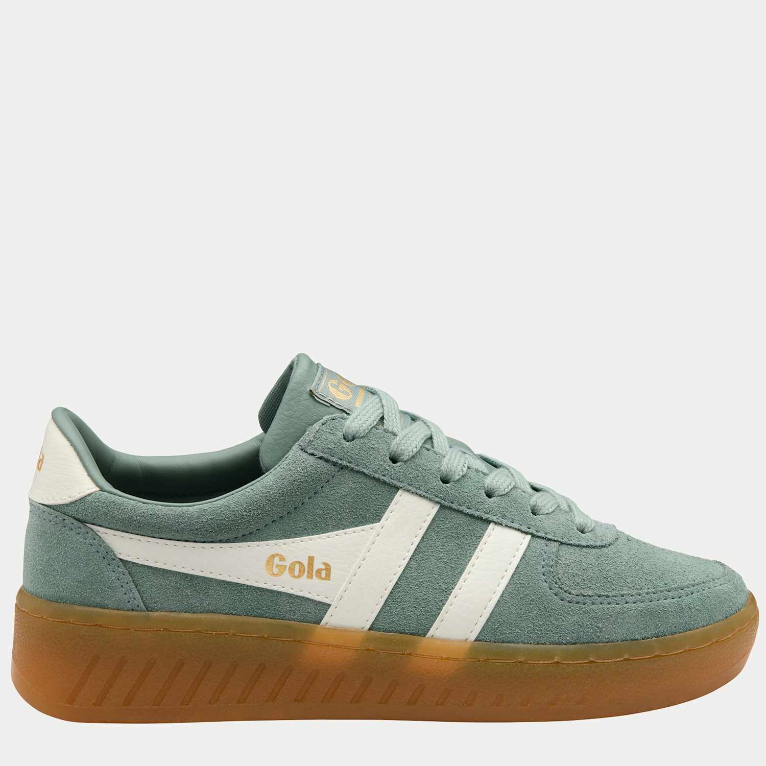 Gola Women's Grandslam Suede Lace Up Platform Trainers - 6 - Green Mix - Available at M&S