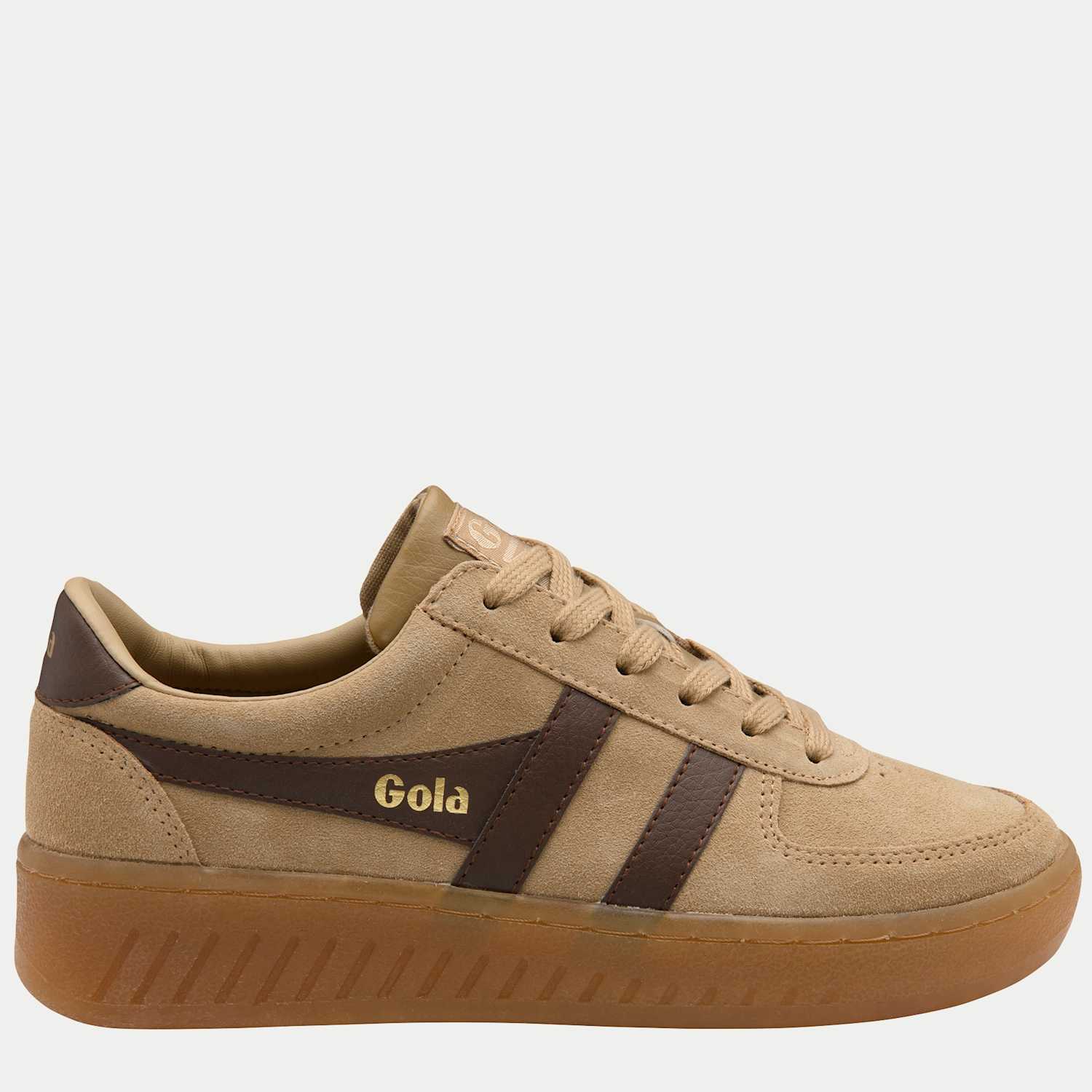 Gola Women's Grandslam Suede Lace Up Platform Trainers - 8 - Beige Mix - Available at M&S