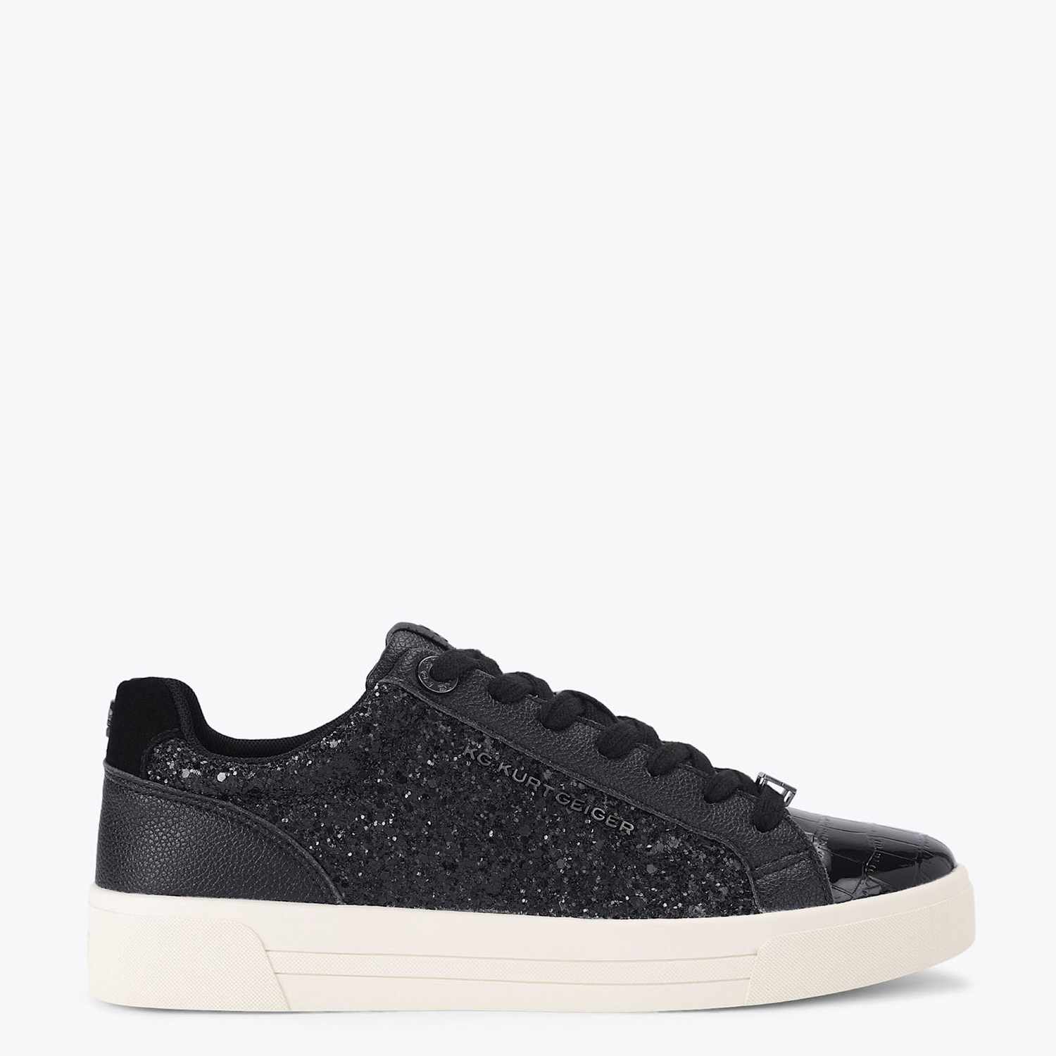 Kurt Geiger Women's Glitter Trainers - 3 - Black - Available at M&S