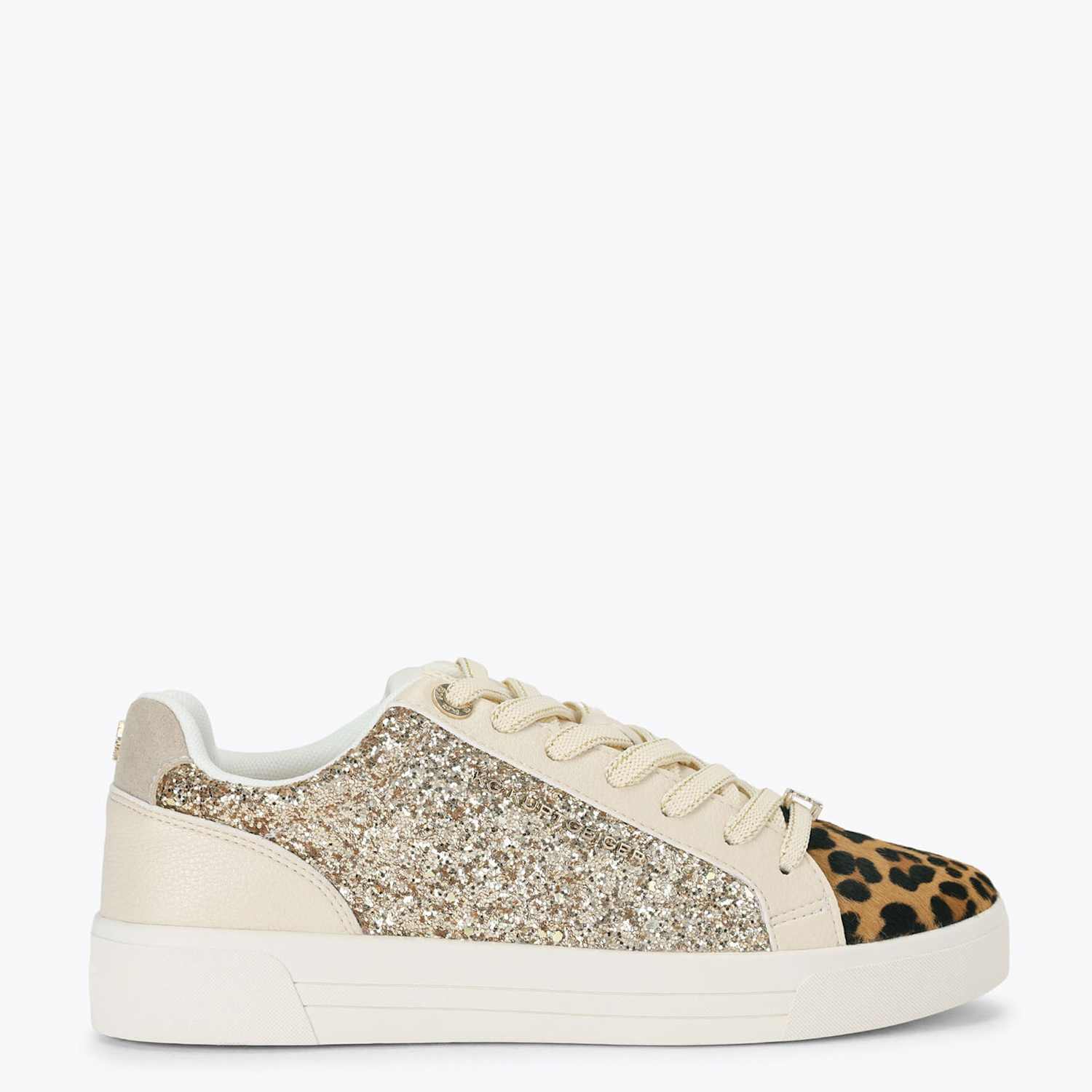 Kurt Geiger Women's Animal Print Trainers - 8 - White - Available at M&S