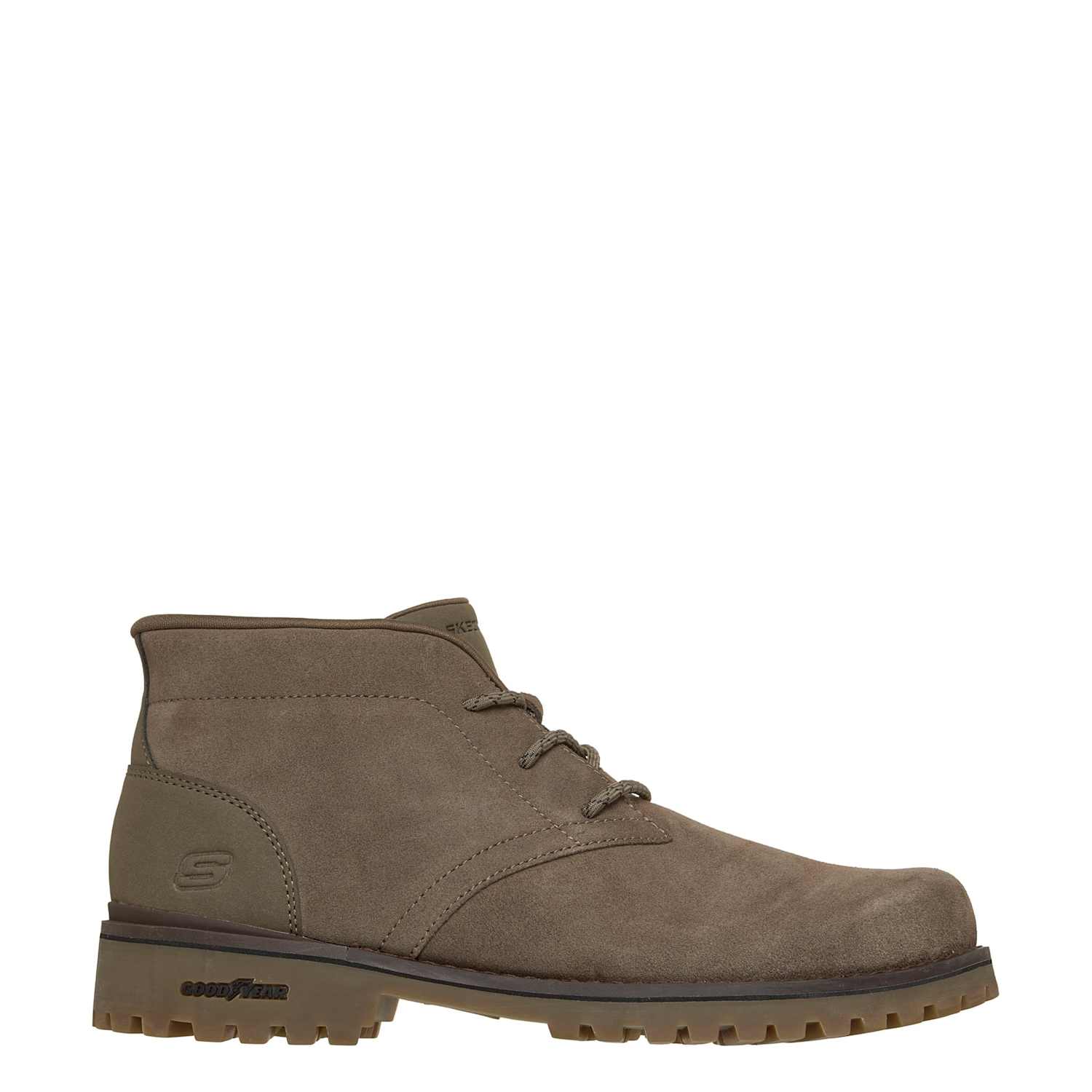 Skechers Men's Slip-Ins Suede Lace Up Boots - 10 - Taupe - Available at M&S