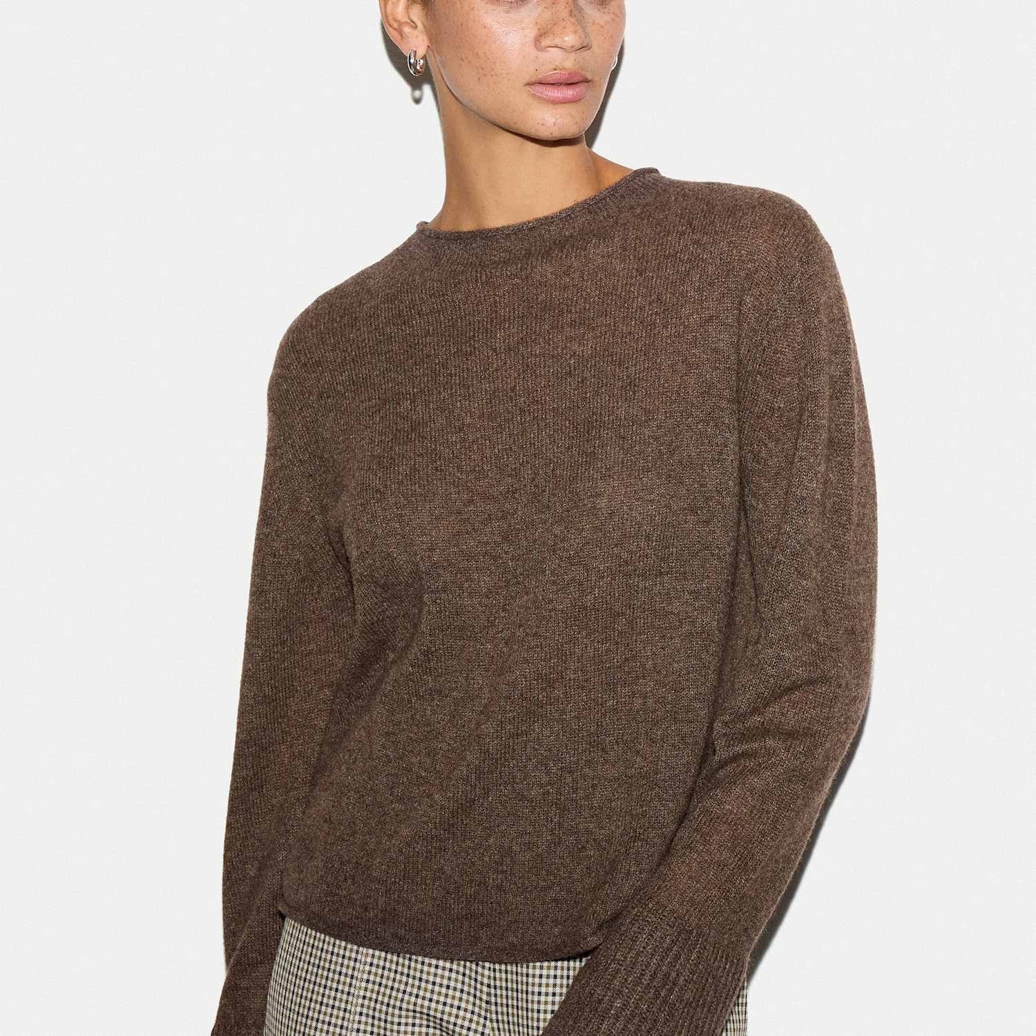Jigsaw Women's Pure Cashmere Round Neck Jumper - Medium - Brown - Available at M&S
