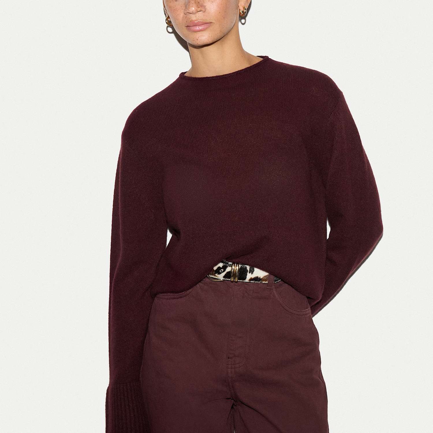 Jigsaw Women's Pure Cashmere Round Neck Jumper - Extra Small - Burgundy - Available at M&S