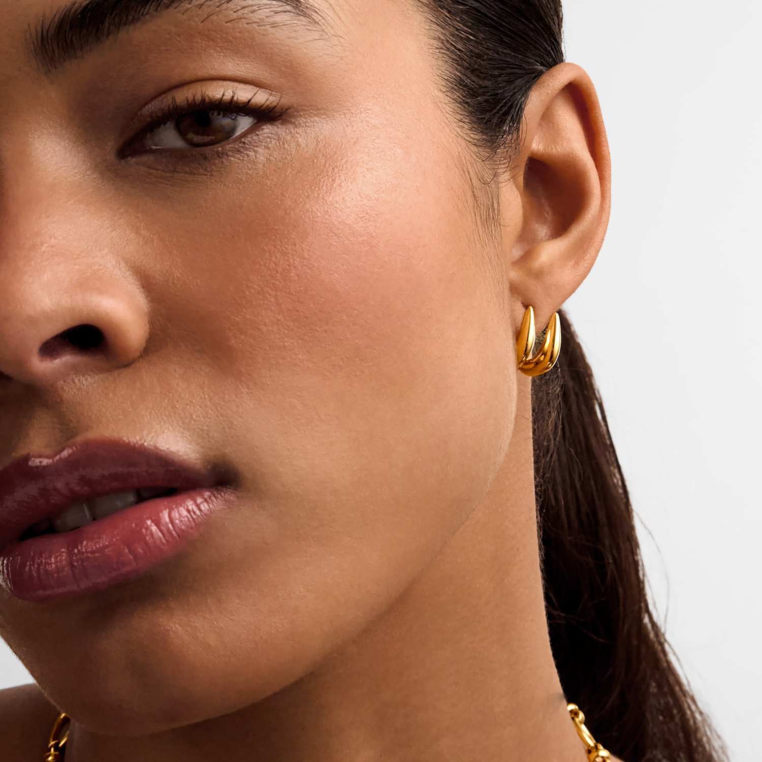 Katie Loxton Women's Gold Plated Hoop Earrings - Available at M&S