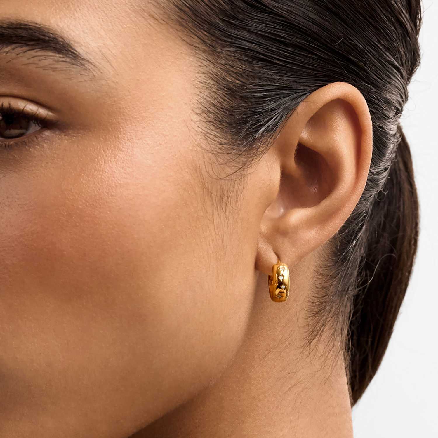Katie Loxton Women's Gold Plated Star Hoop Earrings - Available at M&S