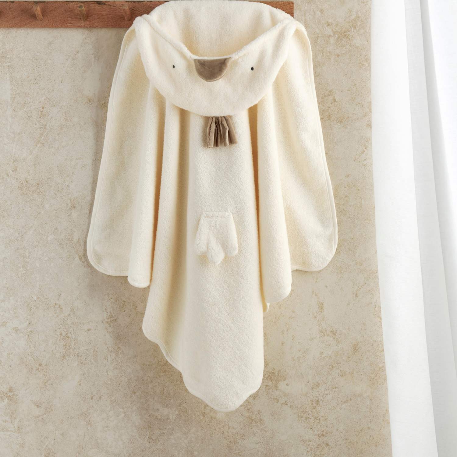 Mamas & Papas Kids Pure Cotton Hooded Duck Towel - Cream - Available at M&S