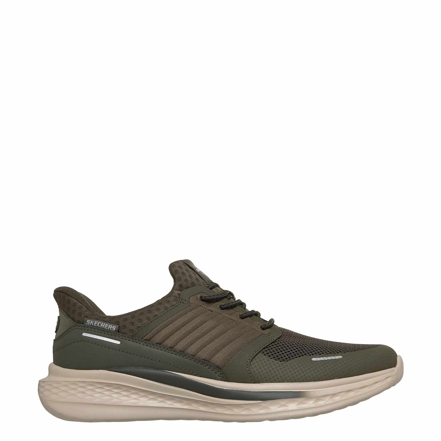 Skechers Men's Hands Free Slip-ins Sports Trainers - 9 - Olive - Available at M&S