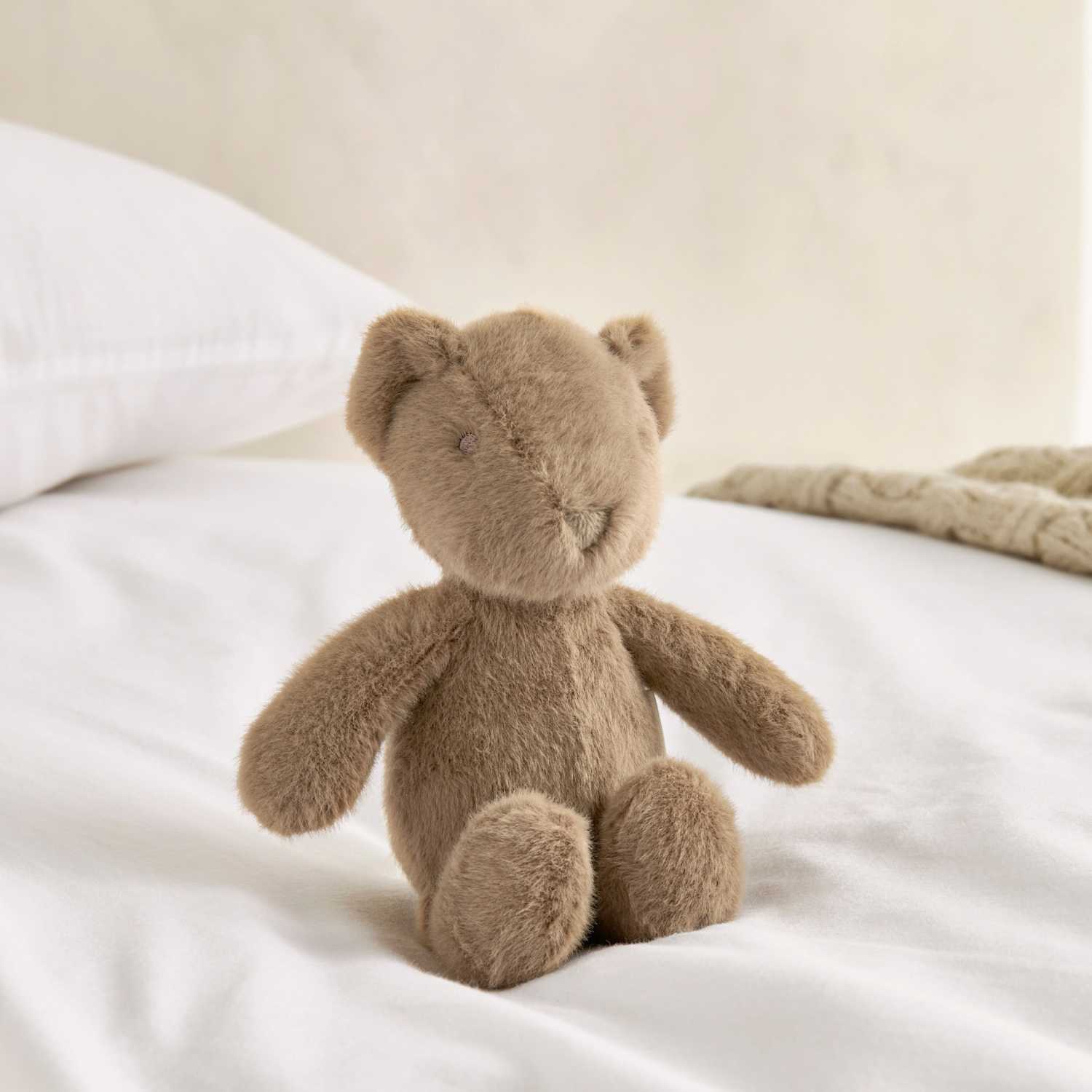 Mamas & Papas Kids Boris Bear Beanie Toy - Brown - Available at M&S