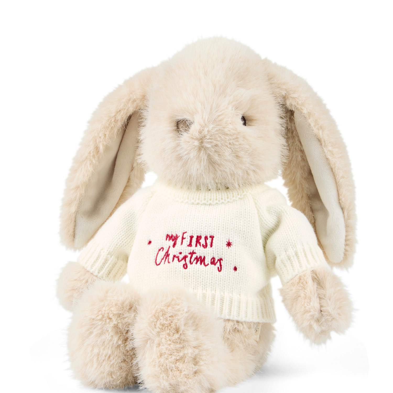 Mamas & Papas Kids Faux Fur Rabbit Beanie Soft Toy - Natural - Available at M&S