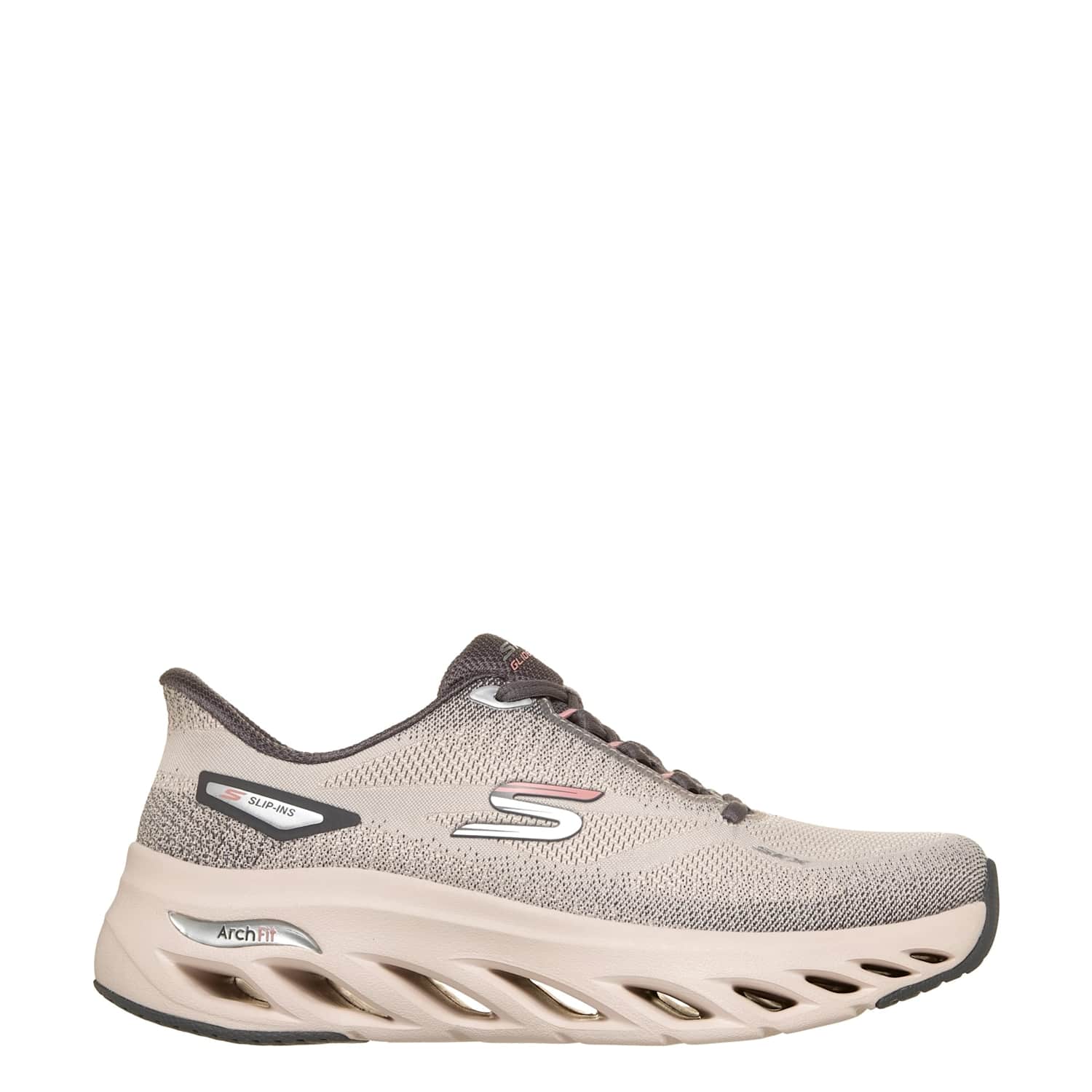 Skechers Women's Slip-ins Arch Fit Glide-Step Sleek Drift Trainers - 3 - Natural - Available at M&S