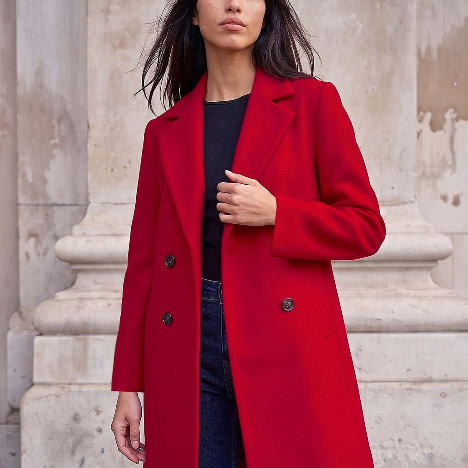 Roman Women's Petite Double Breasted Tailored Coat - 16 - Available at M&S
