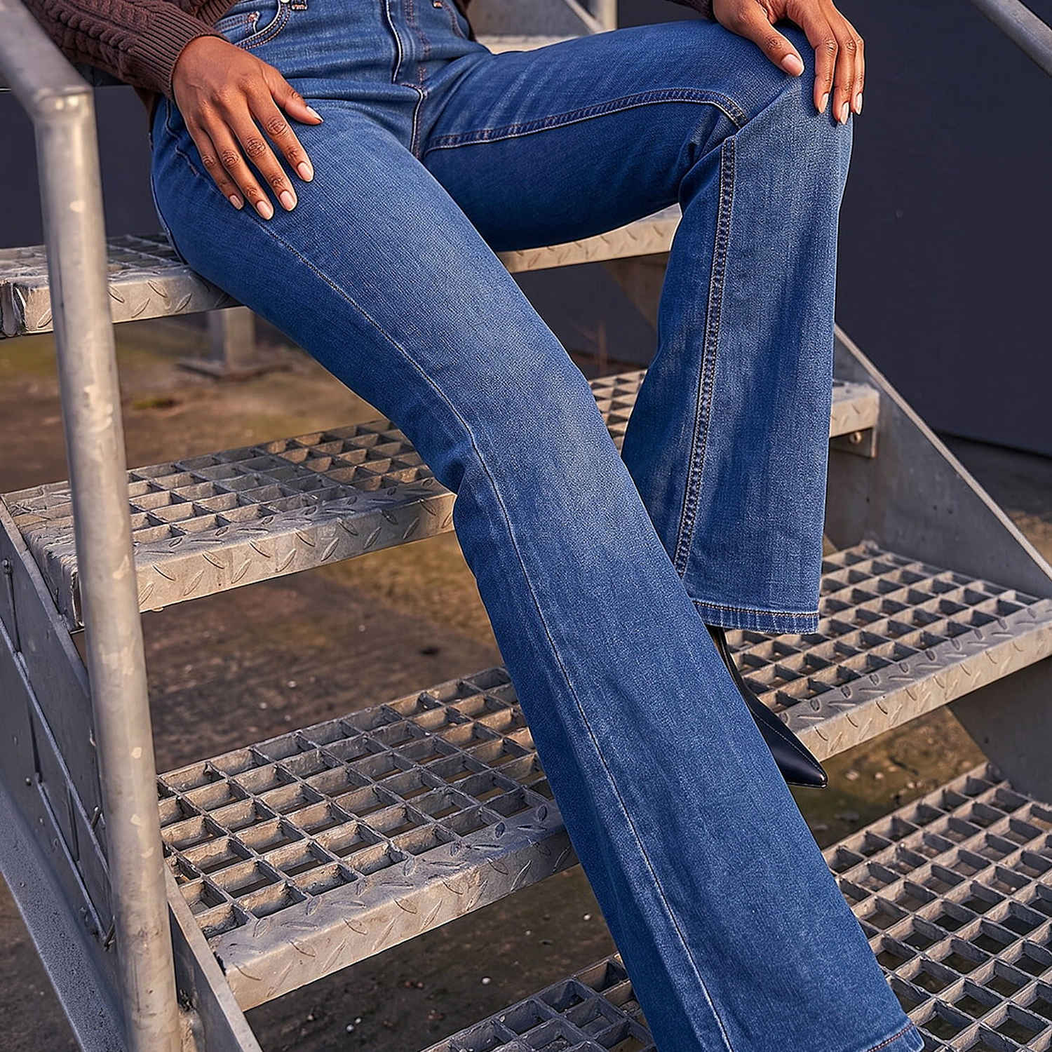 Roman Women's Petite Mid Rise Bootcut Jeans - 18 - Indigo - Available at M&S