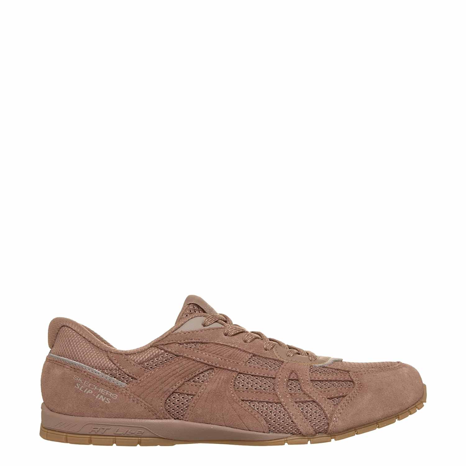 Skechers Women's Slip-ins Retro Lite Oshare Suede Trainers - 5 - Brown - Available at M&S
