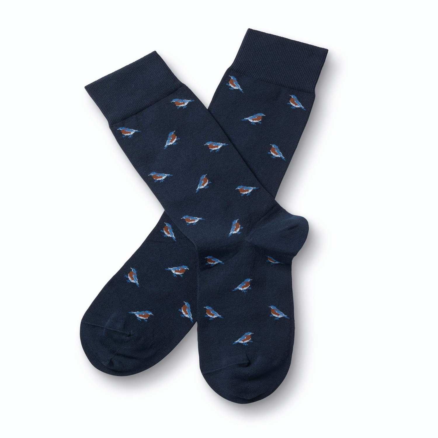 Charles Tyrwhitt Men's Cotton Rich Animal Print Novelty Socks - M - Navy Mix - Available at M&S