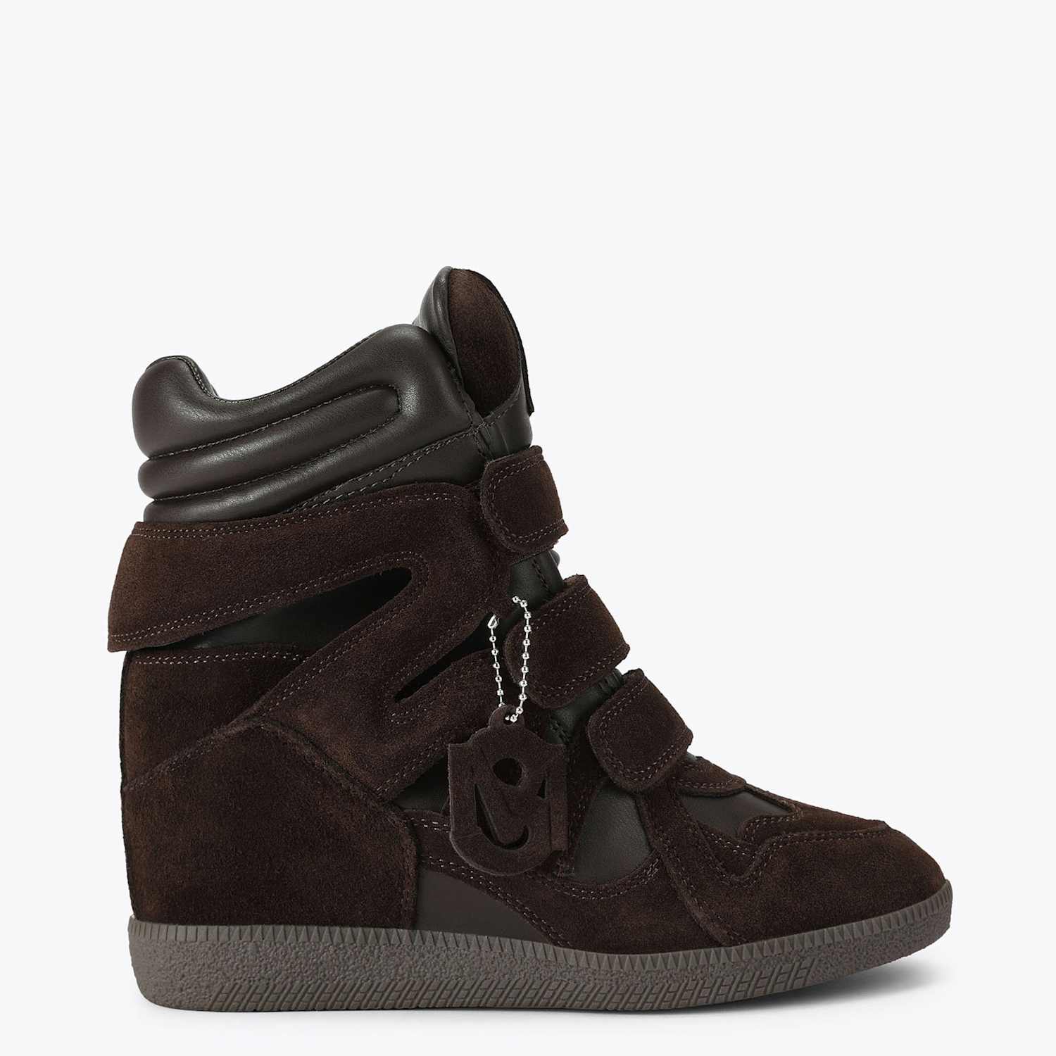 Steve Madden Women's Regular Fit Suede Riptape Trainers - 8 - Brown - Available at M&S