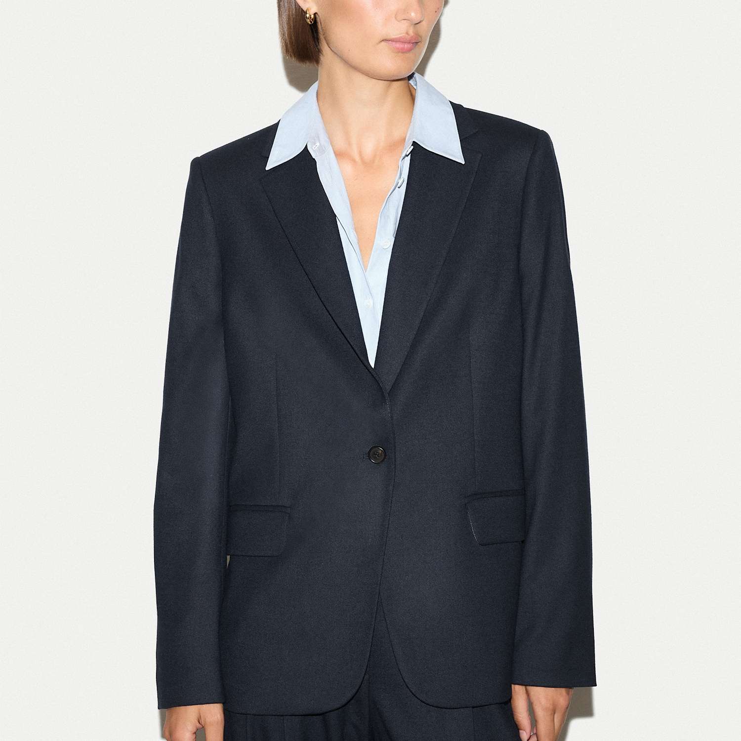 Jigsaw Women's Single Breasted Tailored Blazer - 12 - Navy - Available at M&S