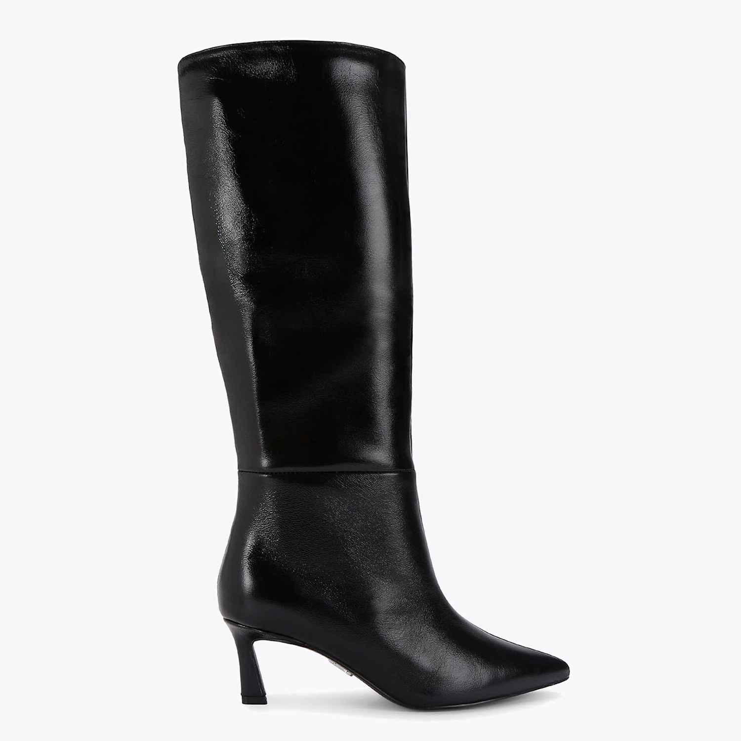 Steve Madden Women's Lavan Leather Stiletto Heel Knee High Boots - 4 - Black - Available at M&S