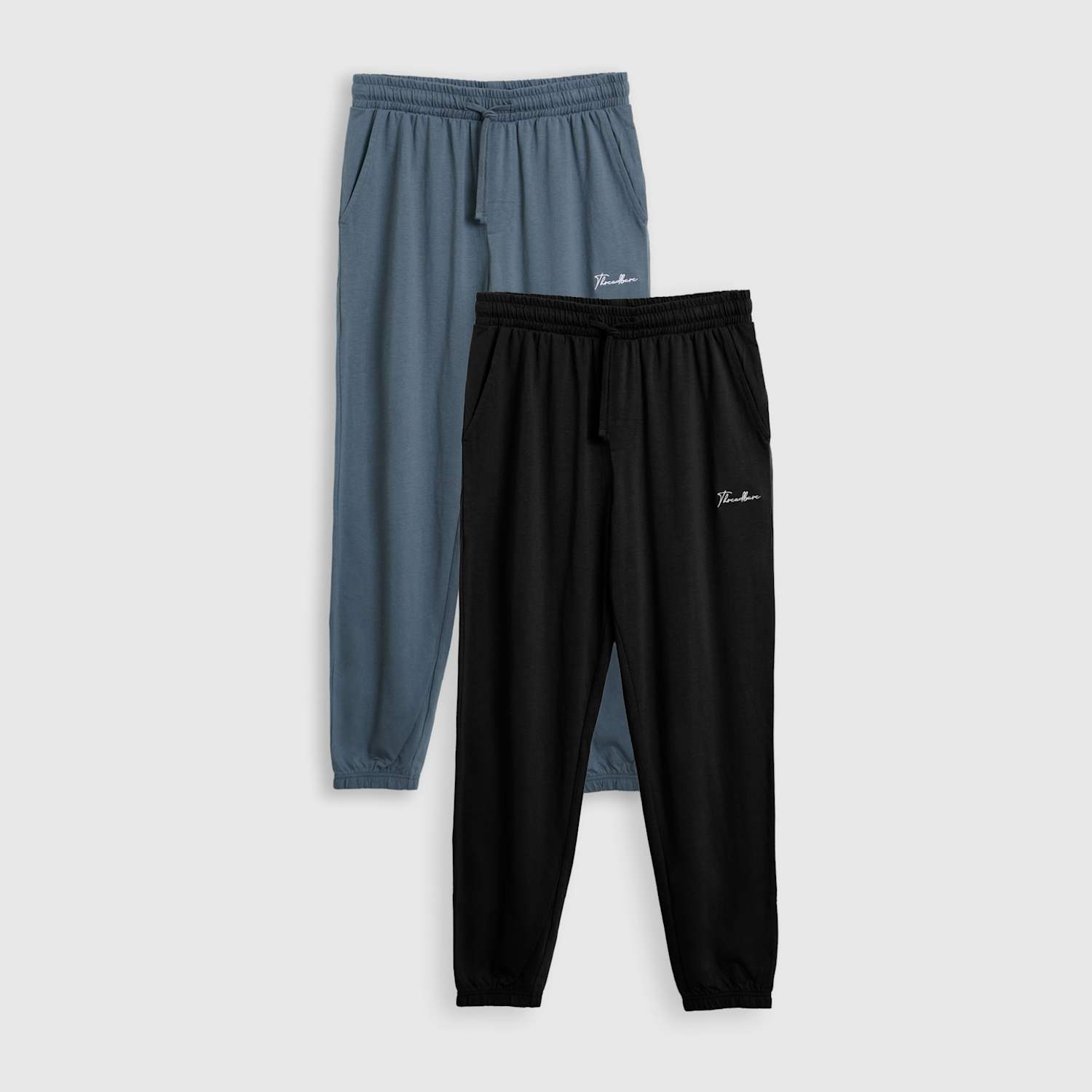 Threadbare Men's 2 Pack Cuffed Joggers - S - Black Mix - Available at M&S