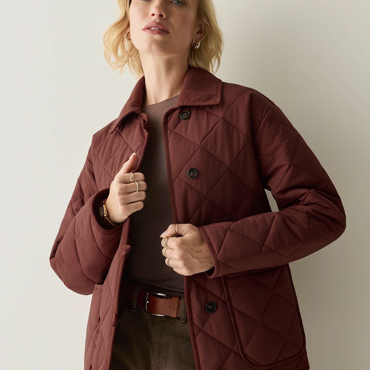 Regatta Women's Quilted Collared Jacket - 16 - Burgundy - Available at M&S