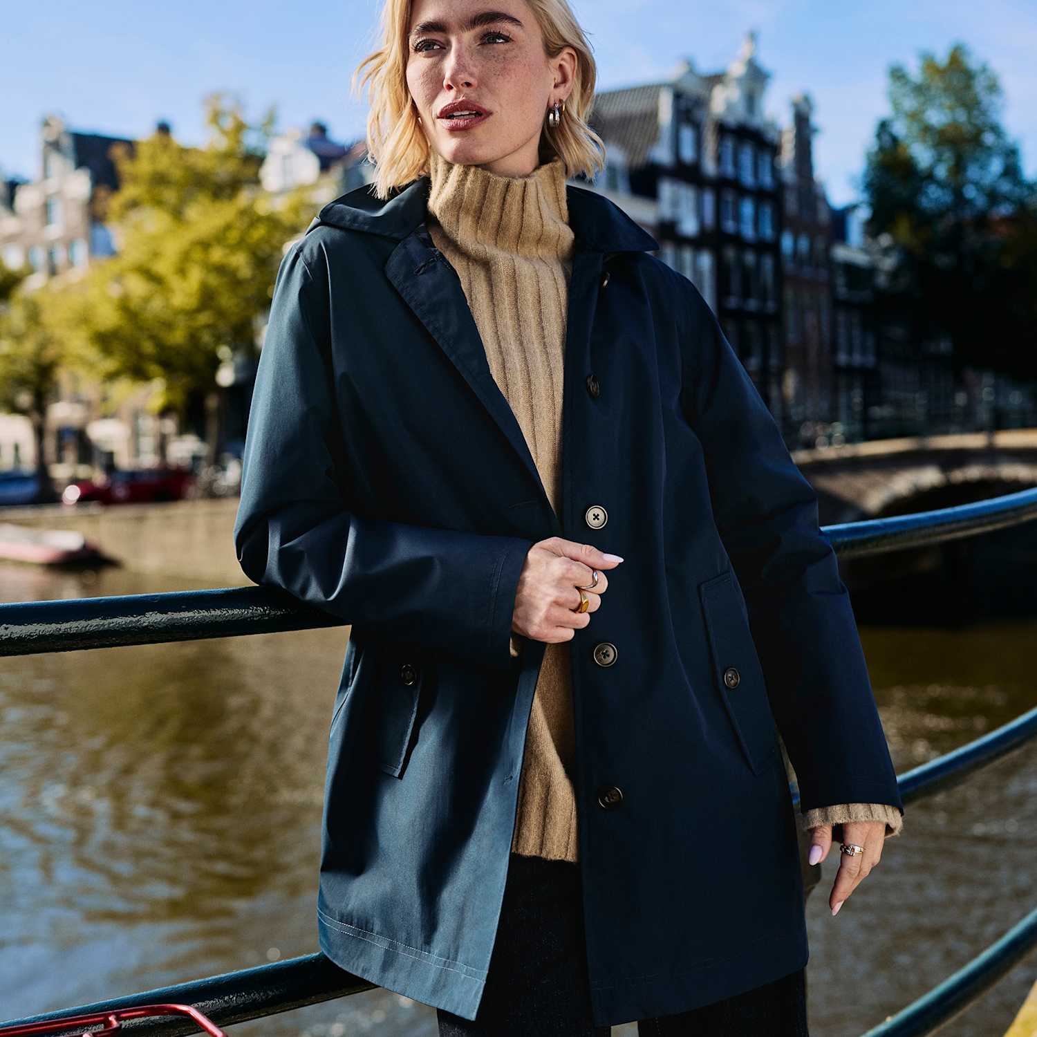 Regatta Women's Waterproof Hooded Longline Trench Mac - 20 - Dark Blue - Available at M&S