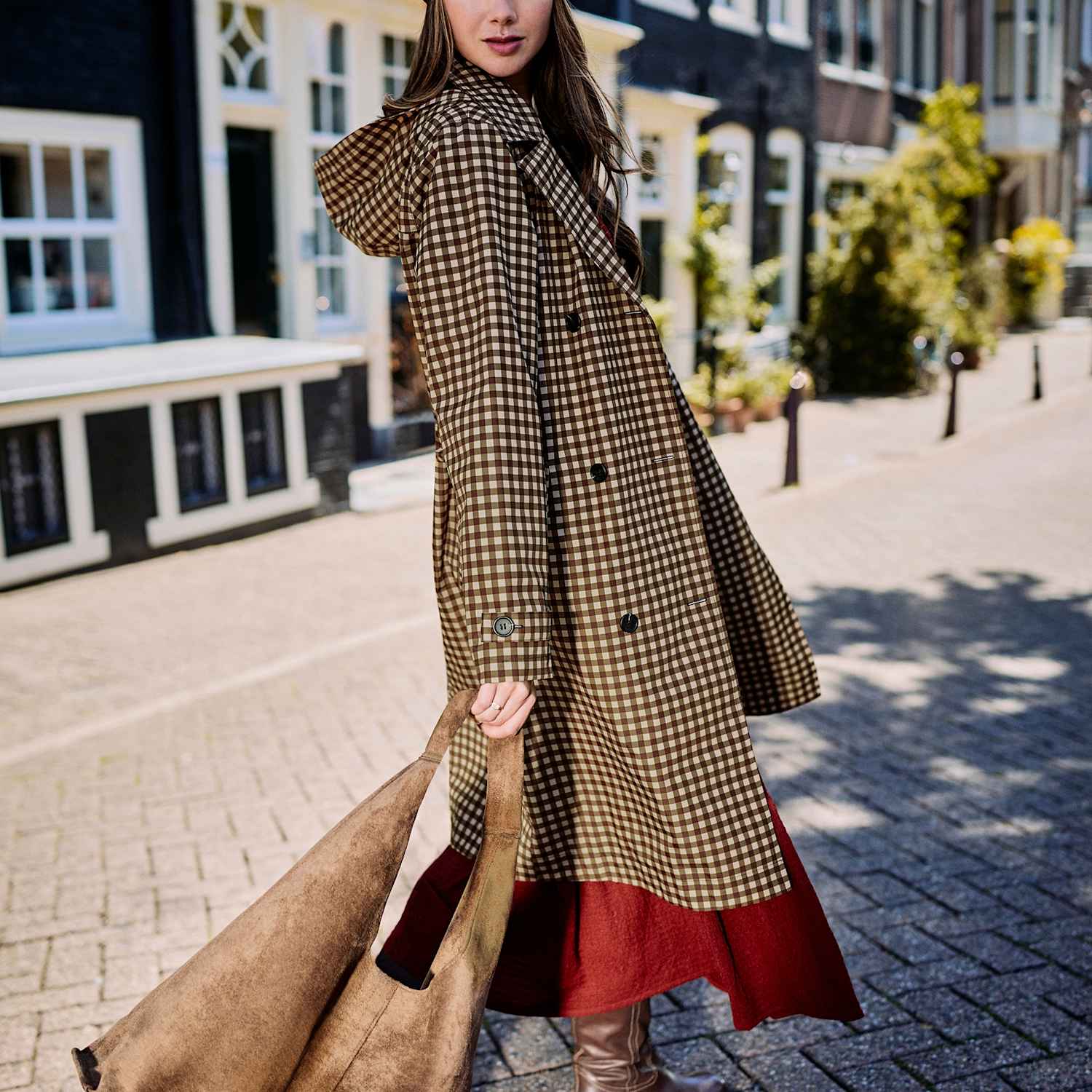 Regatta Women's Waterproof Belted Hooded Longline Trench Coat - 20 - Burgundy Mix - Available at M&S