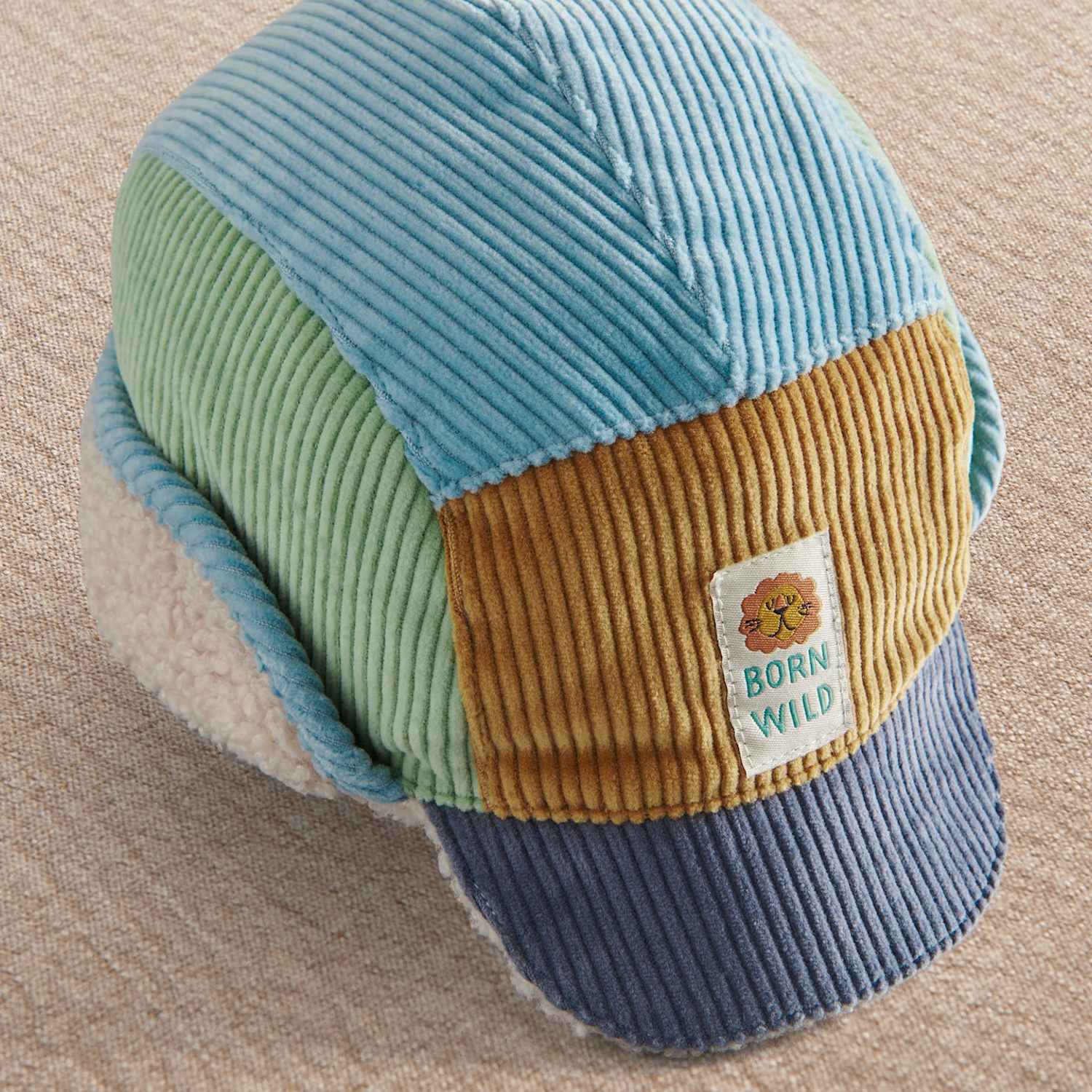 Mamas & Papas Kids Pure Cotton Cord Trapper Hat - 6-12 Months - Multi - Available at M&S