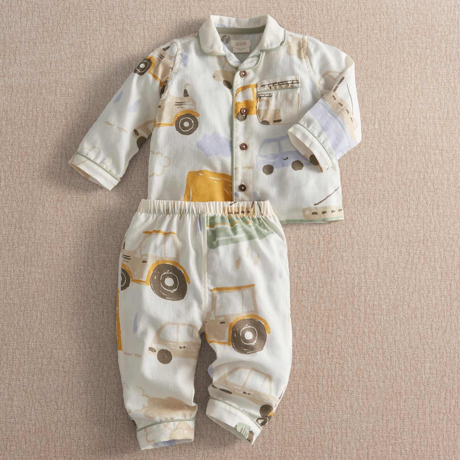 Mamas & Papas Boys Pure Cotton Transport Pyjama Set - 3-6 Months - Multi - Available at M&S