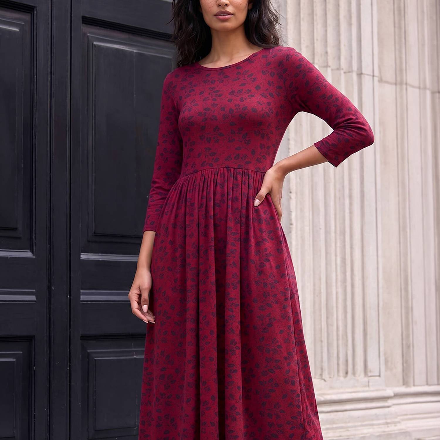 Roman Women's Printed Pocket Fit And Flare Dress - 16 - Red Mix - Available at M&S
