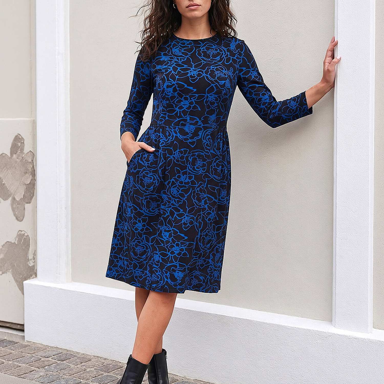 Roman Women's Side Detail Mini Dress - 10 - Blue Mix - Available at M&S