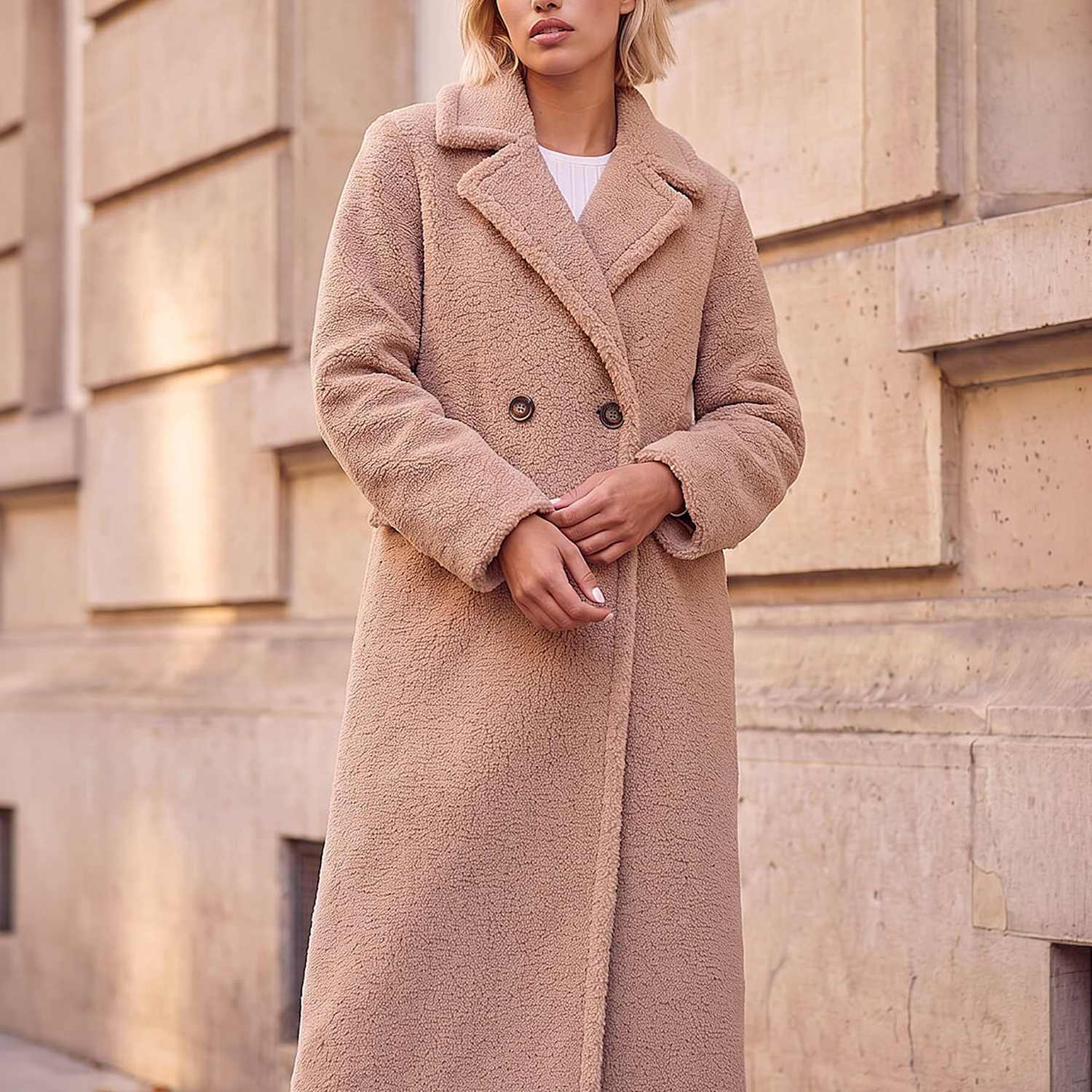 Roman Women's Borg Single Breasted Coat - 20 - Multi - Available at M&S