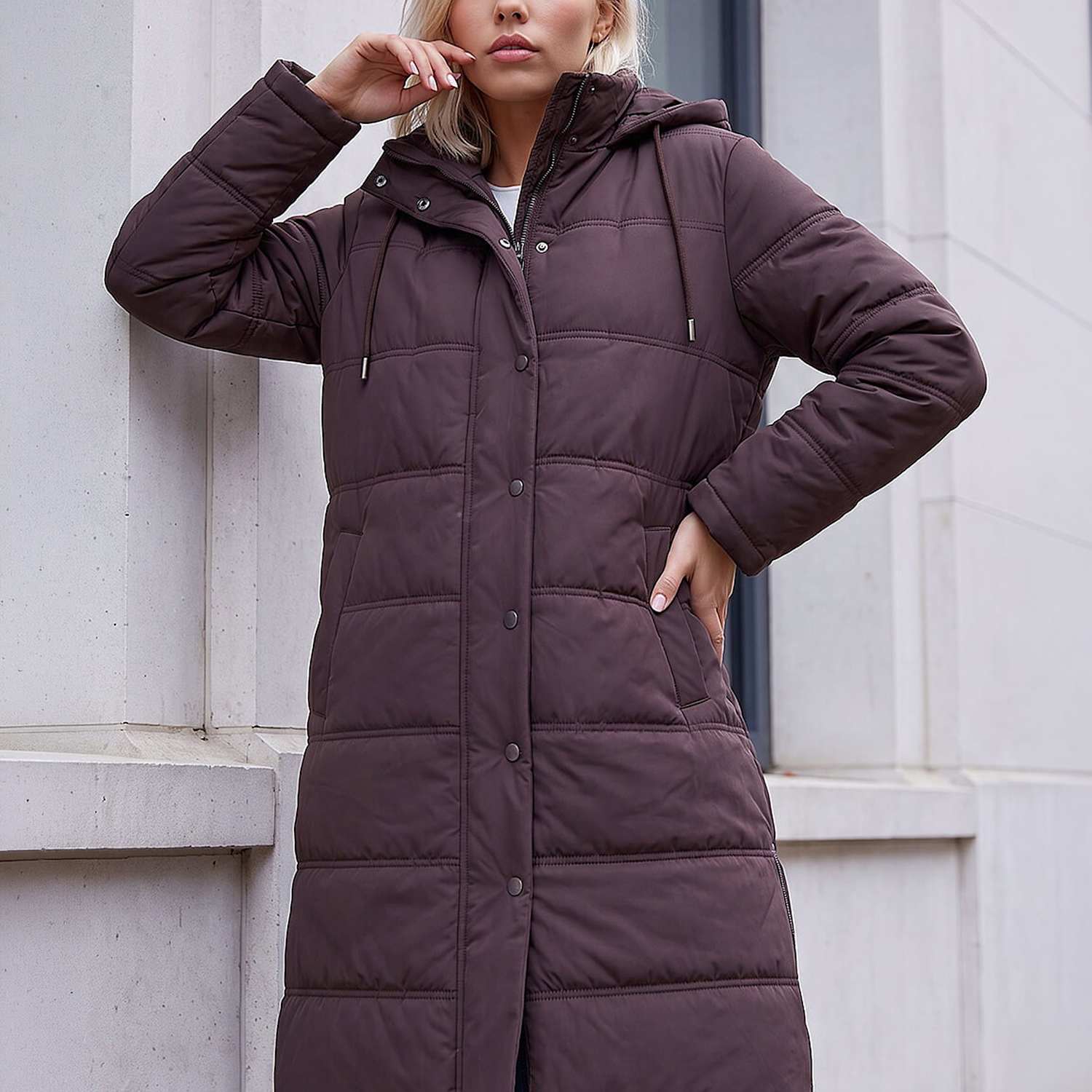 Roman Women's Petite Oversized Puffer Coat - 18 - Chocolate - Available at M&S