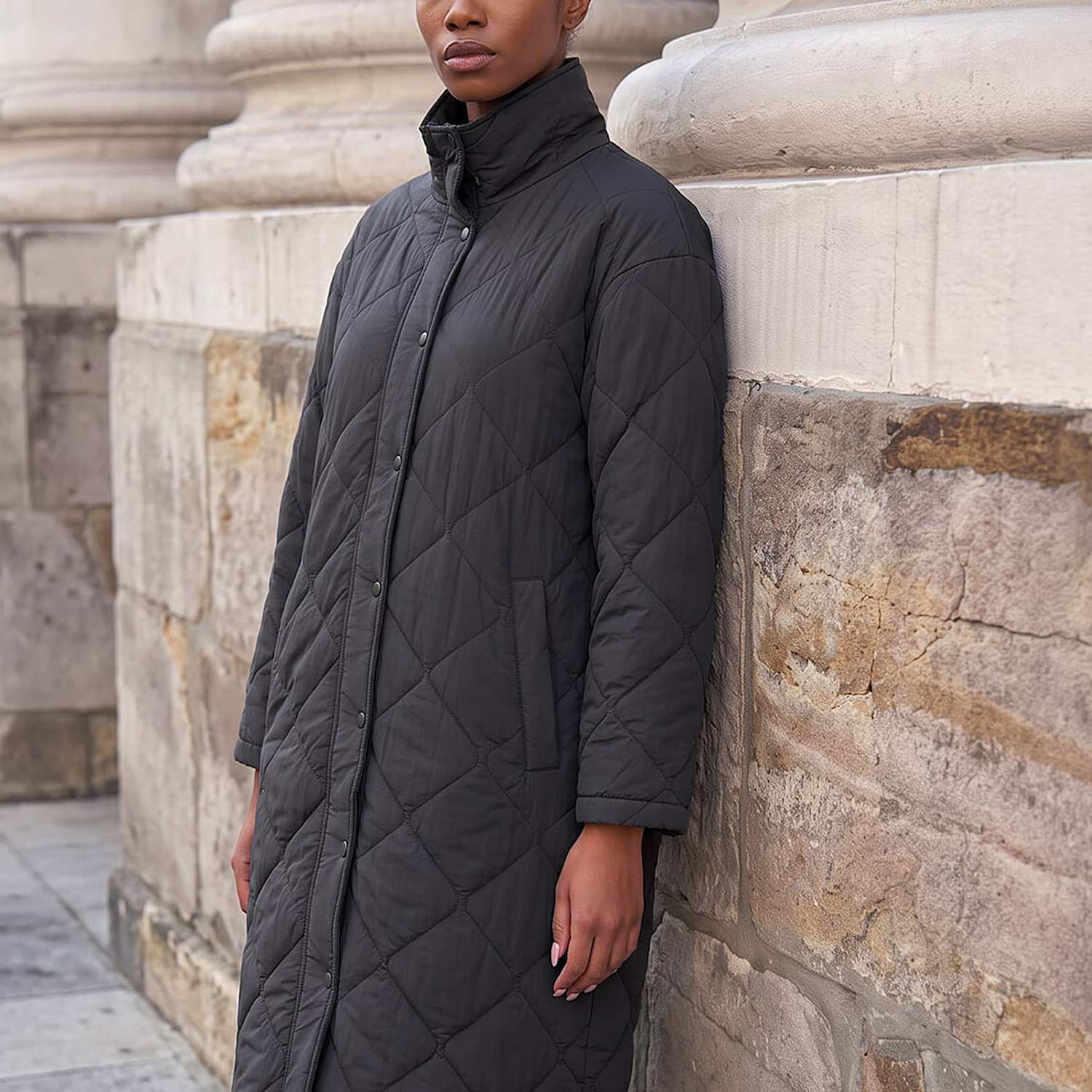 Roman Women's Petite Oversized Puffer Coat - 18 - Black Mix - Available at M&S