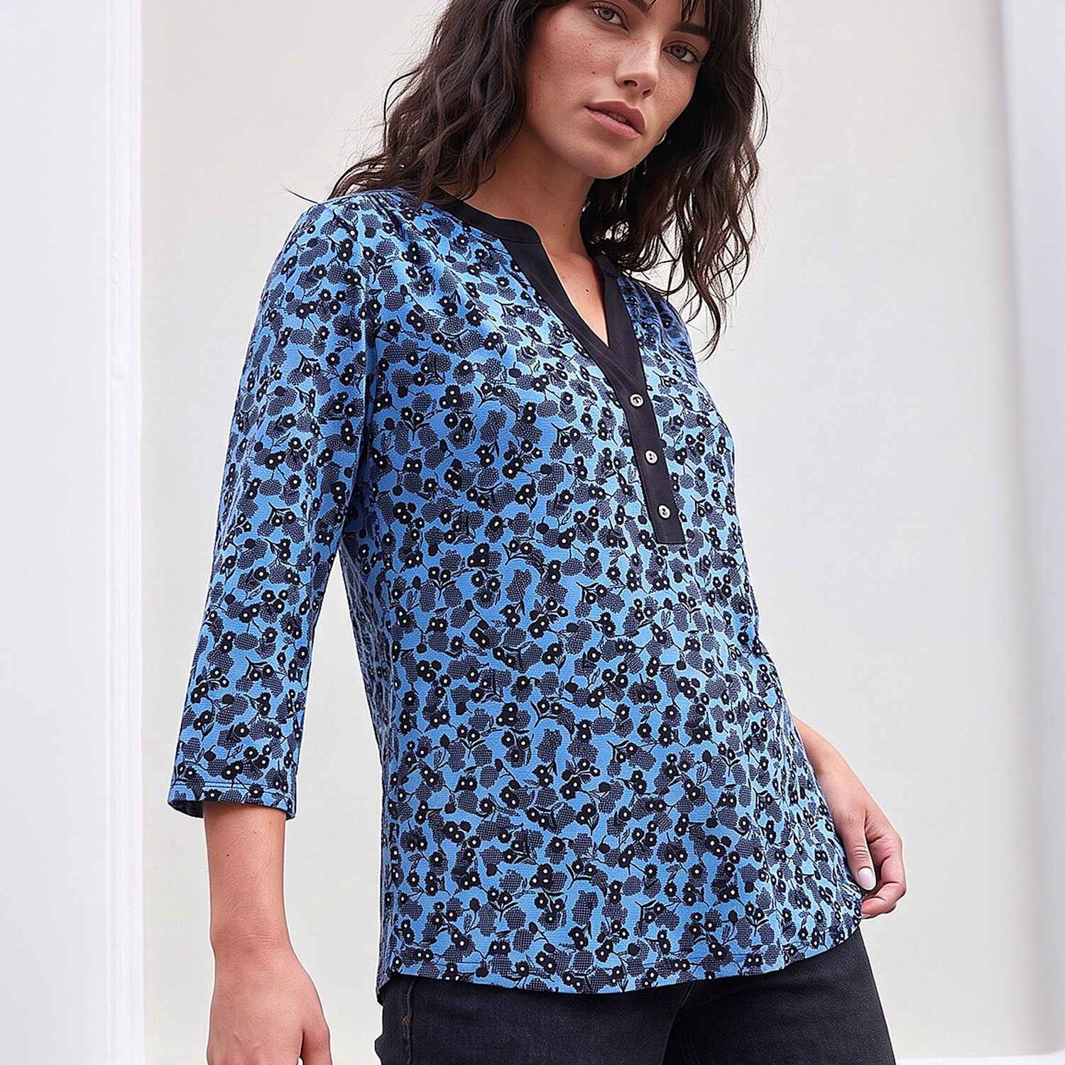 Roman Women's Floral Shirt - 14 - Blue Mix - Available at M&S