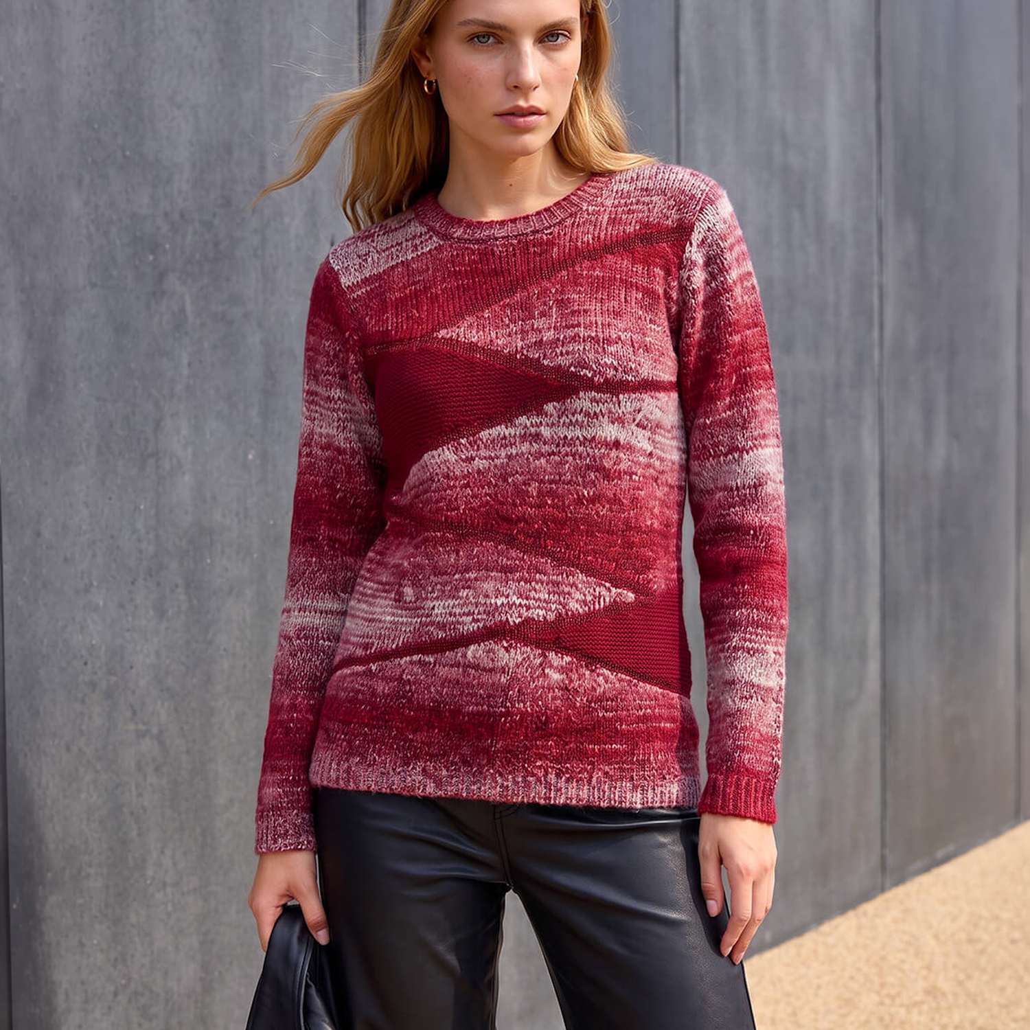 Roman Women's Colour Block Jumper - 12 - Red Mix - Available at M&S